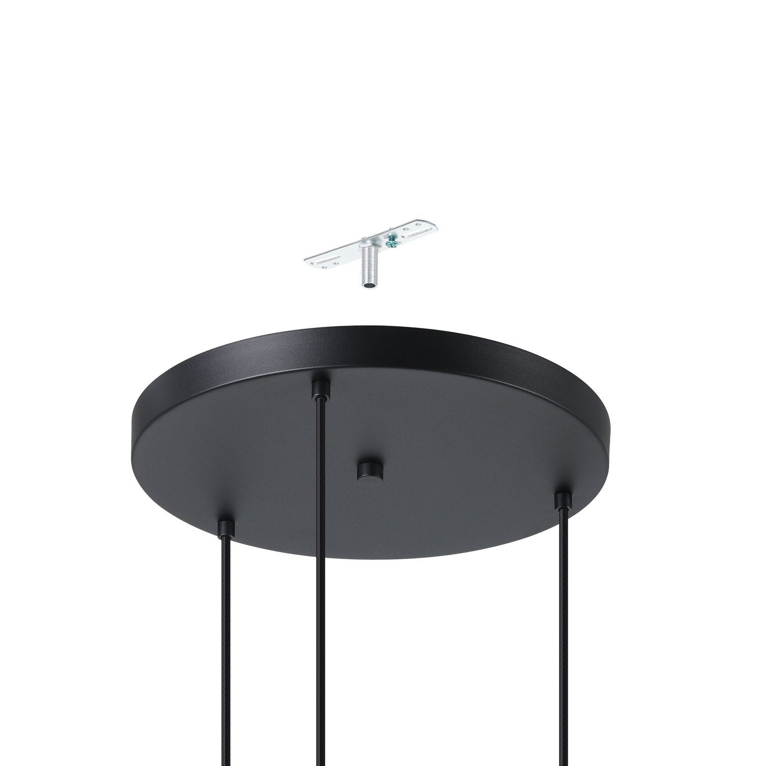 Eglo USA - 390439A - Three Light Pendant - Almoster - Black, Copper Smoked