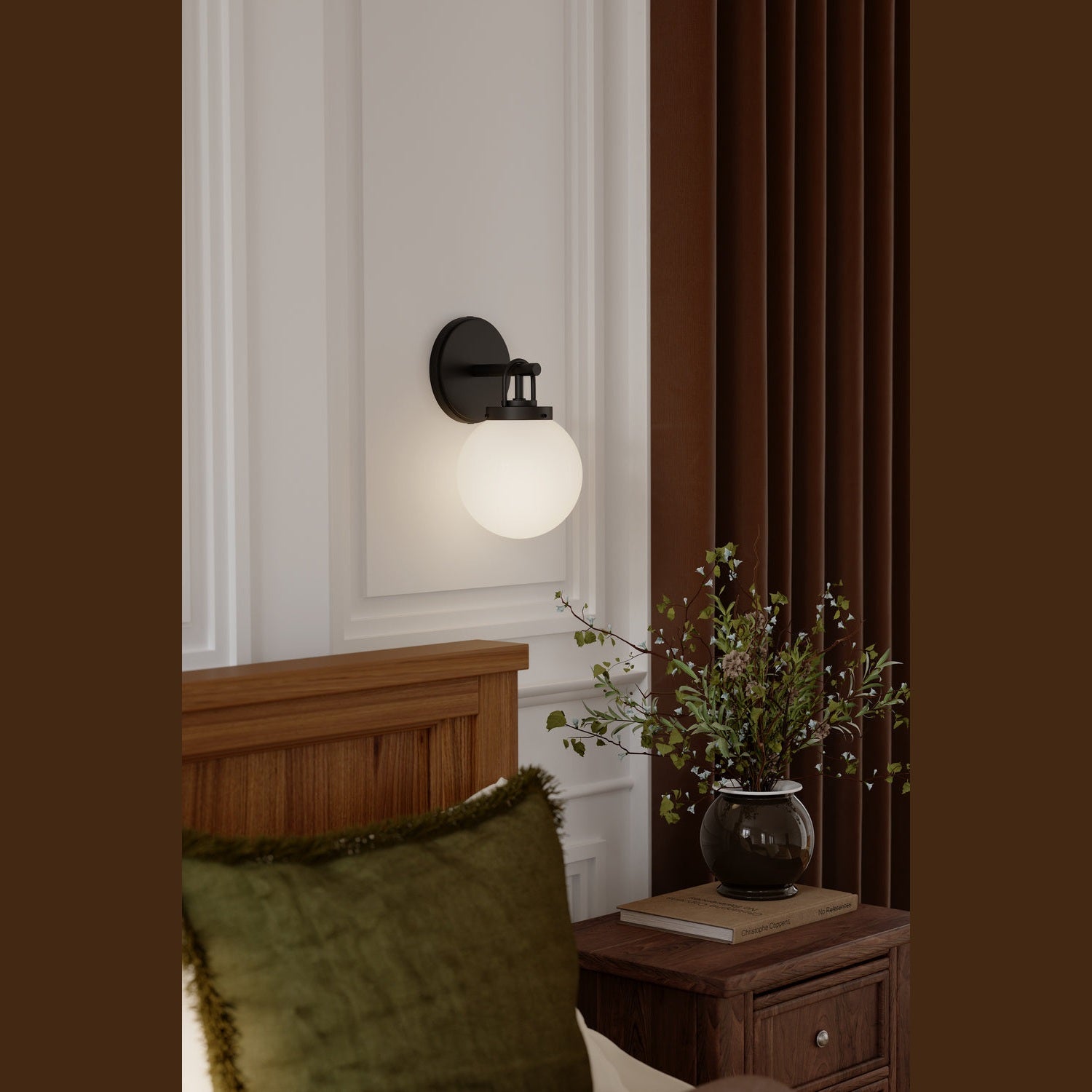 Minka-Lavery - 12011-899 - One Light Bath Sconce - Ortesa - Dark Matte Black