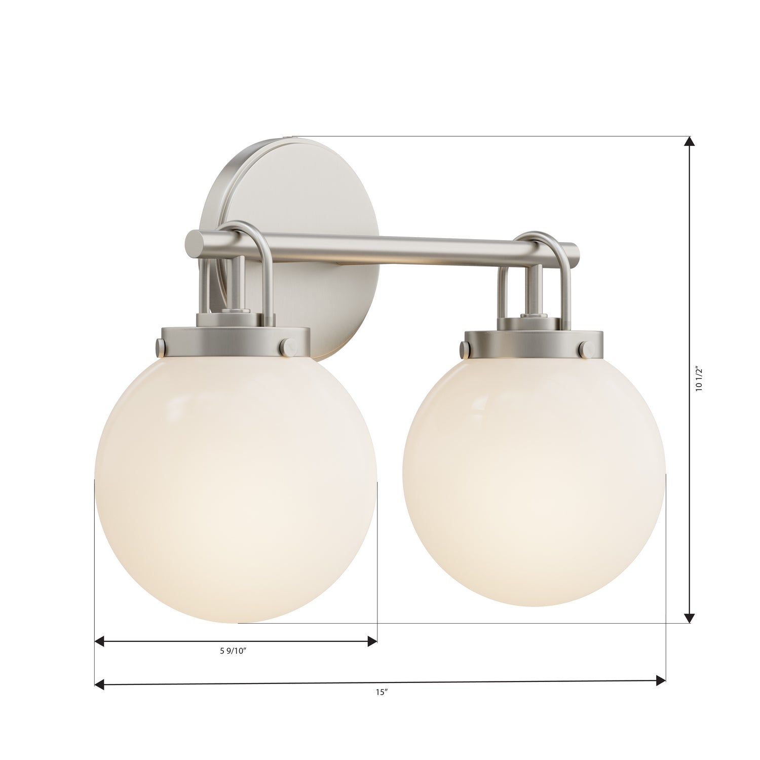 Minka-Lavery - 12012-84 - Two Light Vanity - Ortesa - Brushed Nickel