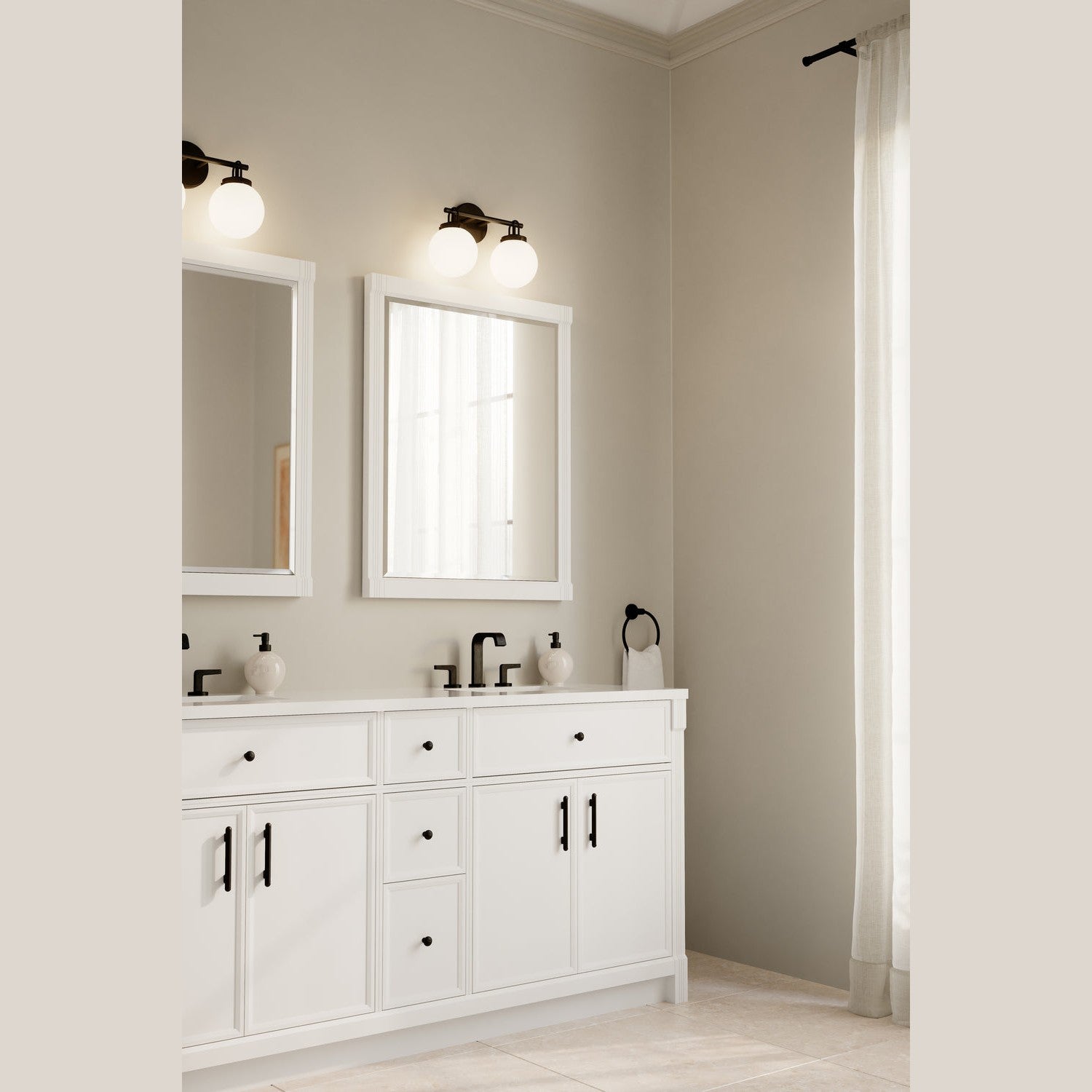 Minka-Lavery - 12012-899 - Two Light Vanity - Ortesa - Dark Matte Black