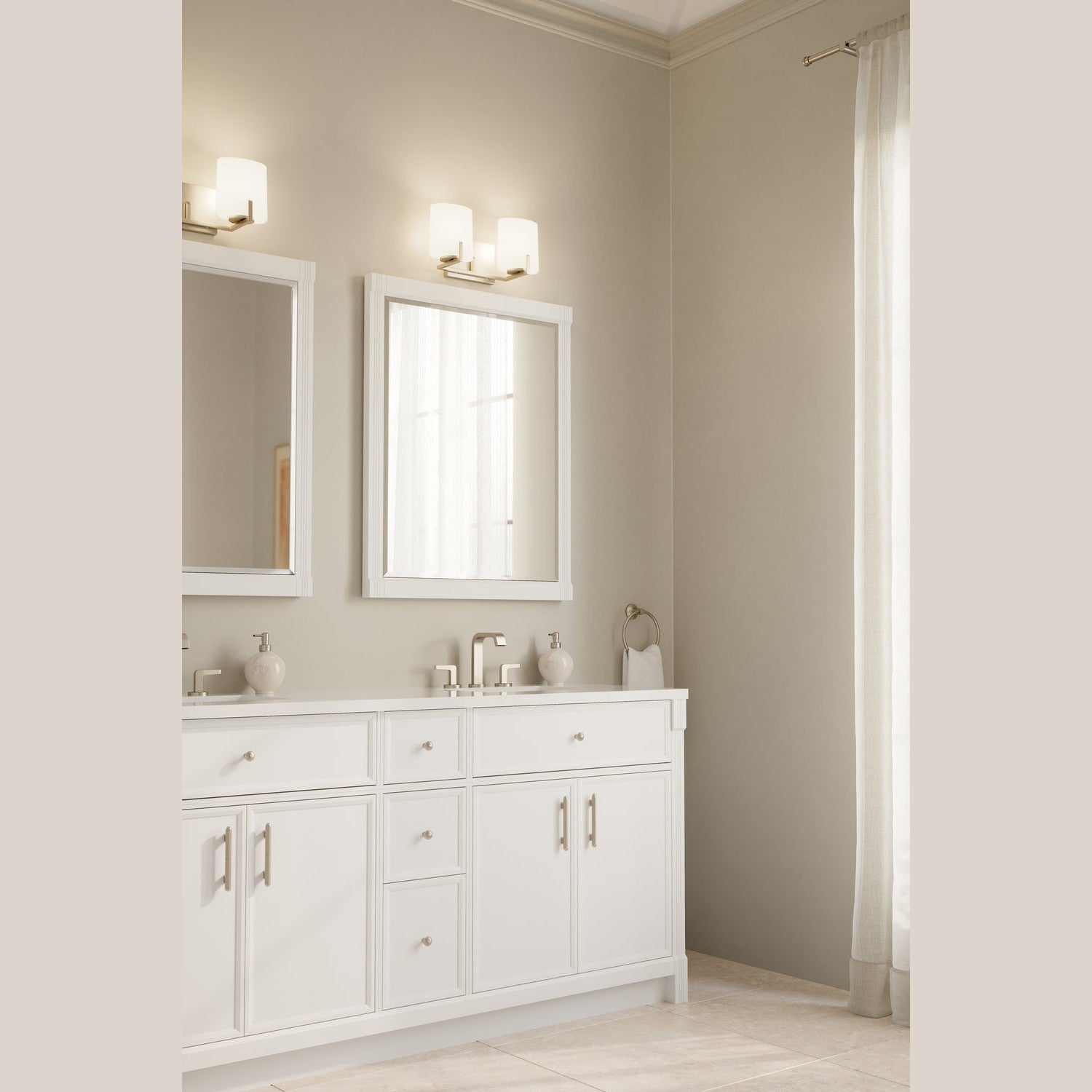 Minka-Lavery - 12432-84 - Two Light Vanity - Mirelle - Brushed Nickel