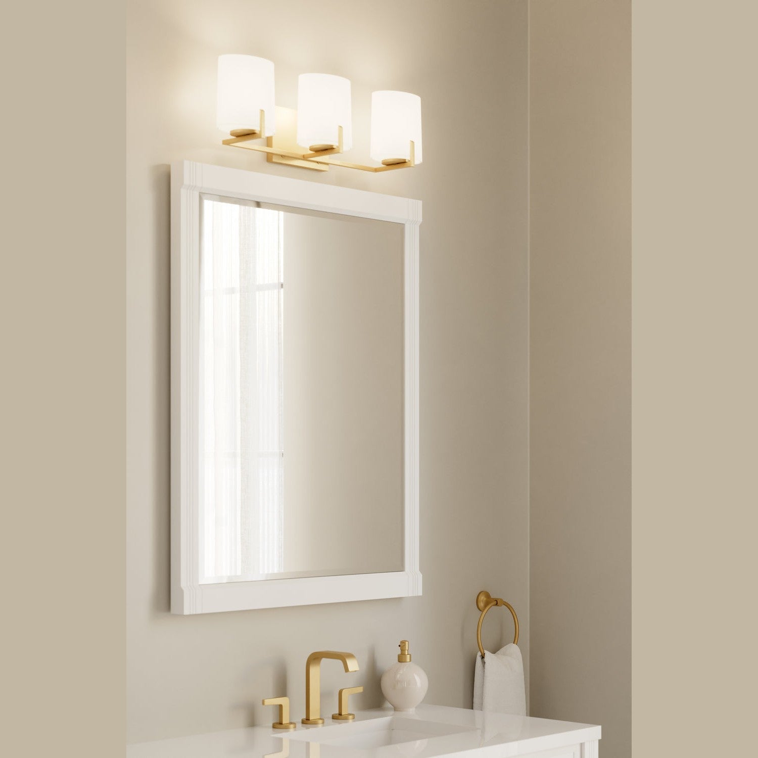 Minka-Lavery - 12433-732 - Three Light Vanity - Mirelle - Legacy Brass
