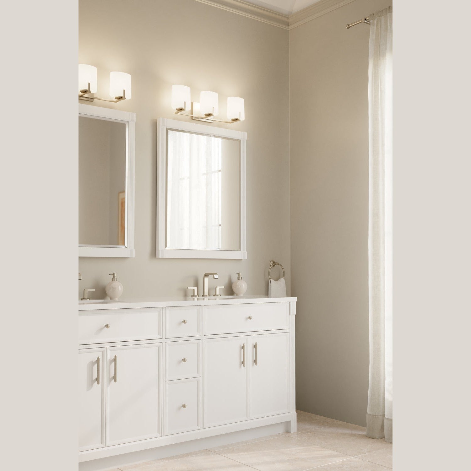 Minka-Lavery - 12433-84 - Three Light Vanity - Mirelle - Brushed Nickel