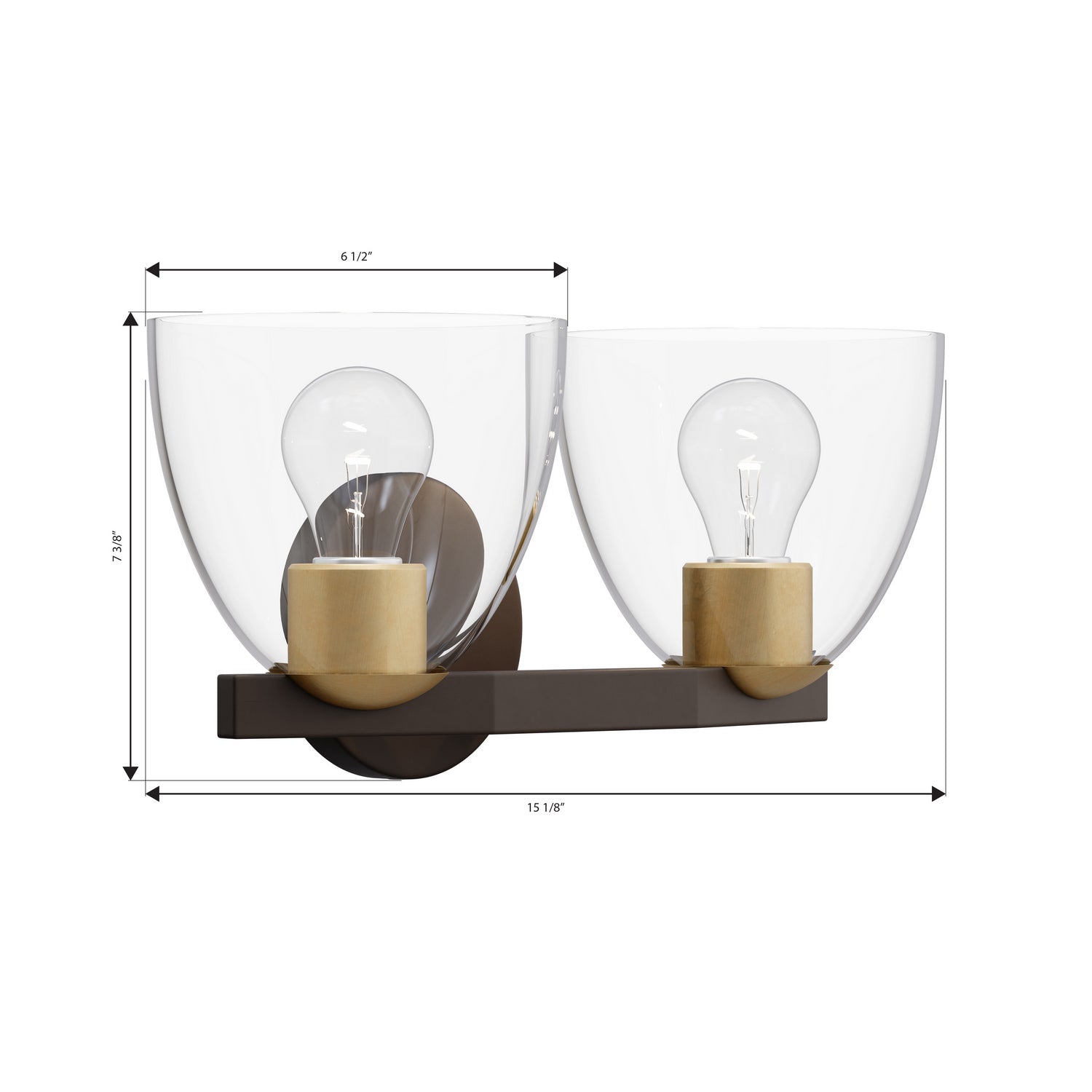Minka-Lavery - 12482-796 - Two Light Vanity - Noellea - Dark Bronze