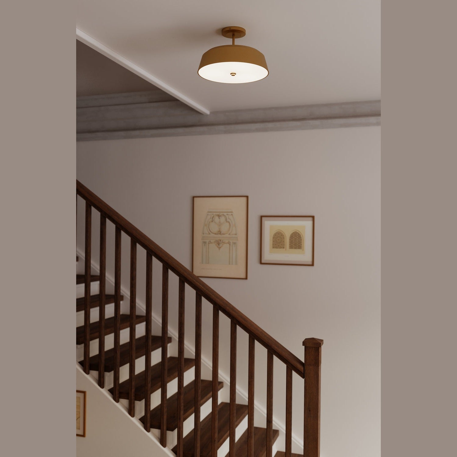 Minka-Lavery - 12625-732 - Three Light Semi-Flush Mount - Trellwyn - Legacy Brass