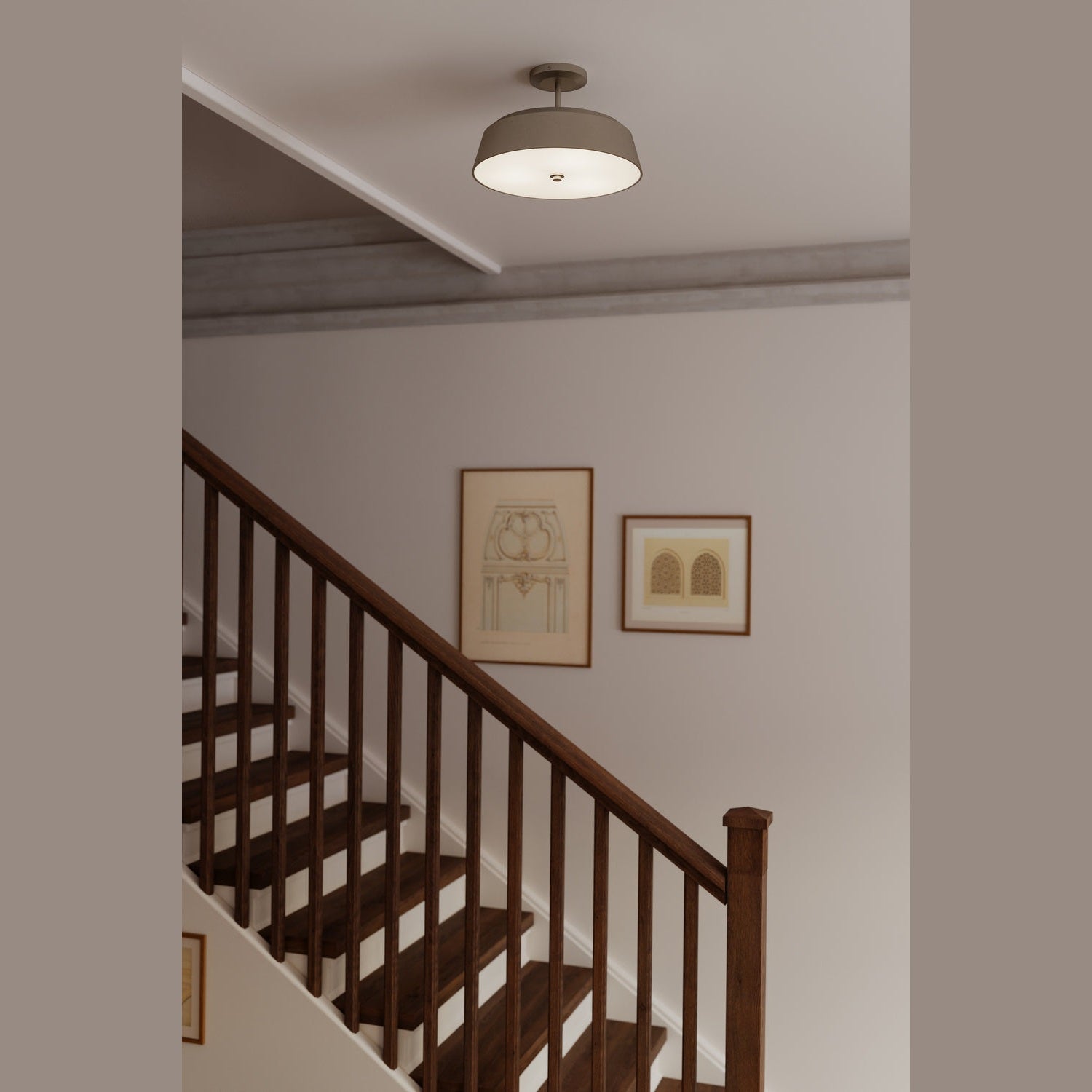 Minka-Lavery - 12625-84 - Three Light Semi-Flush Mount - Trellwyn - Brushed Nickel