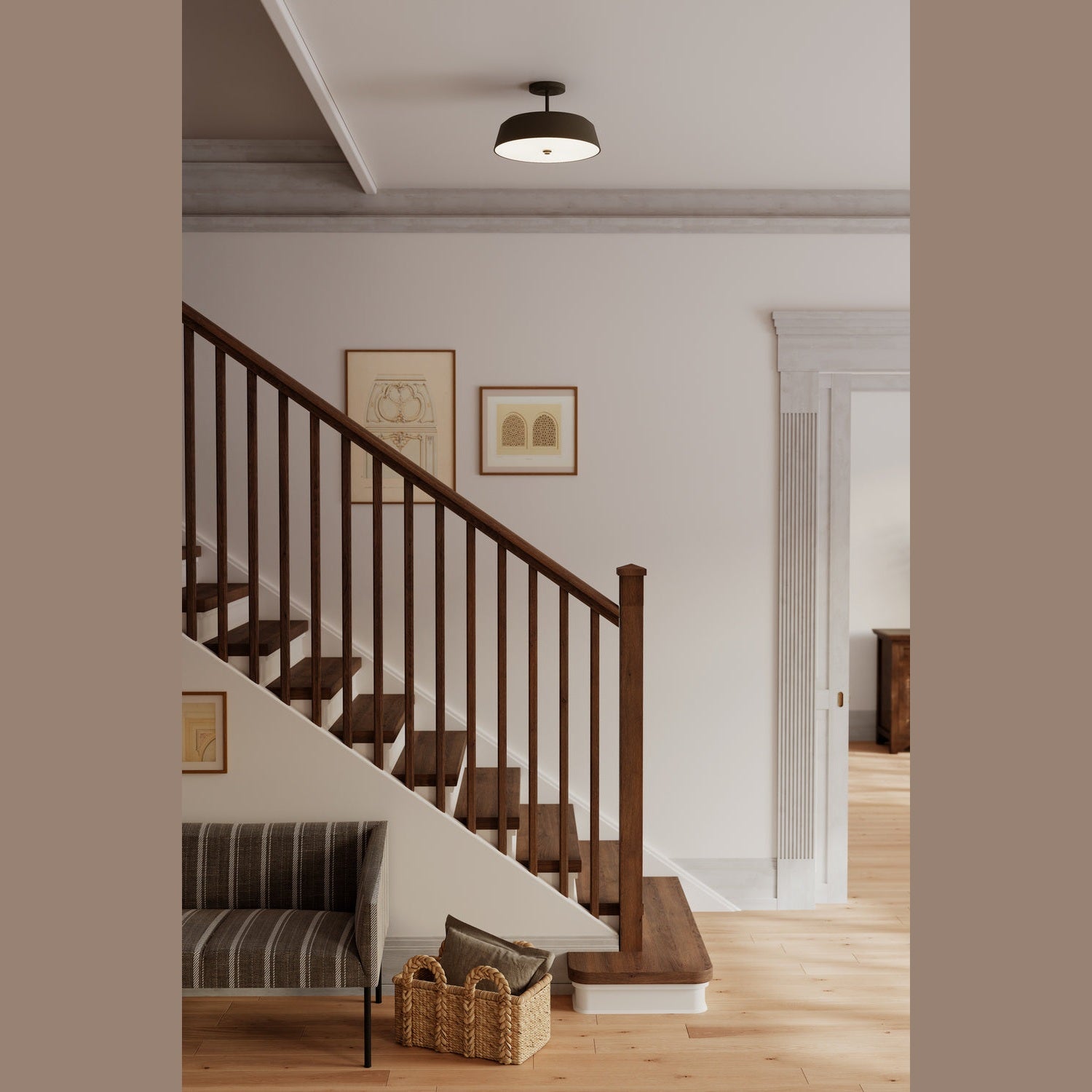 Minka-Lavery - 12625-868 - Three Light Semi-Flush Mount - Trellwyn - Plated Dark Bronze