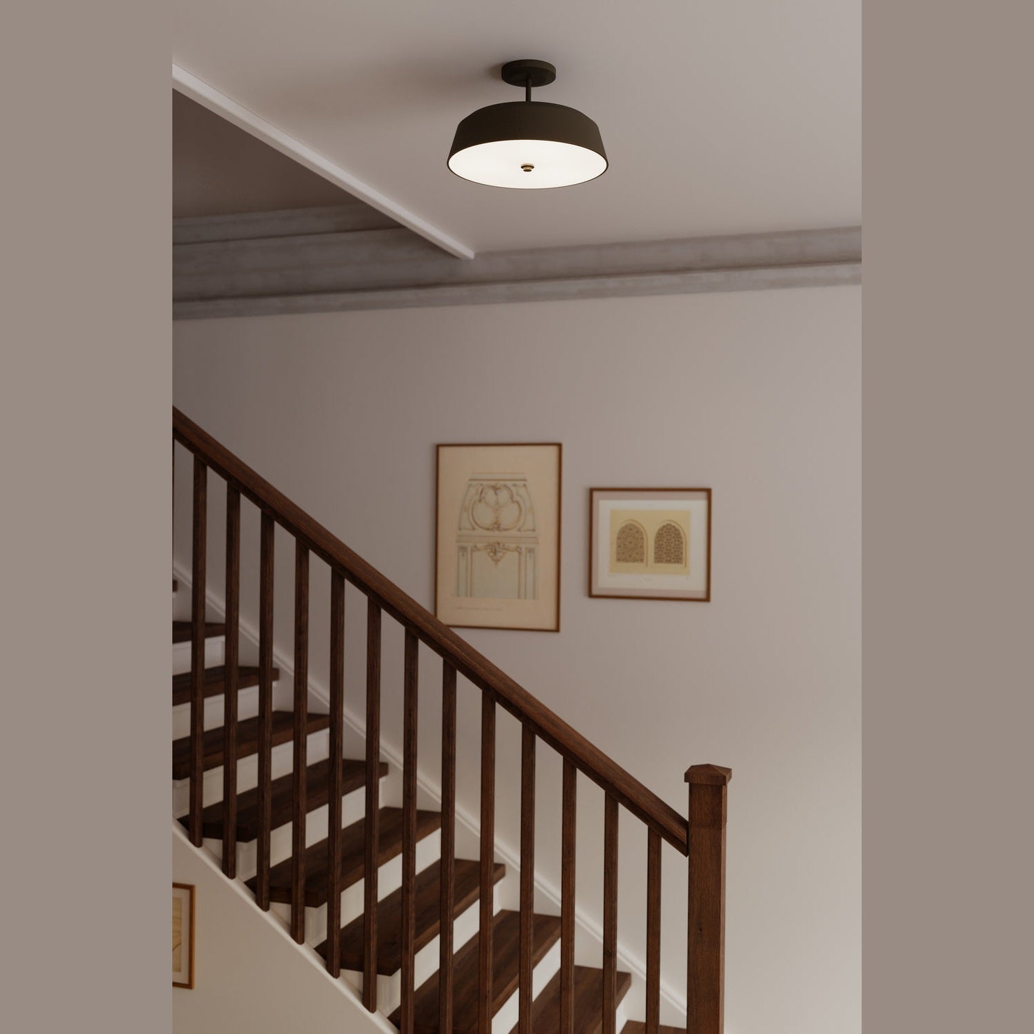 Minka-Lavery - 12625-868 - Three Light Semi-Flush Mount - Trellwyn - Plated Dark Bronze