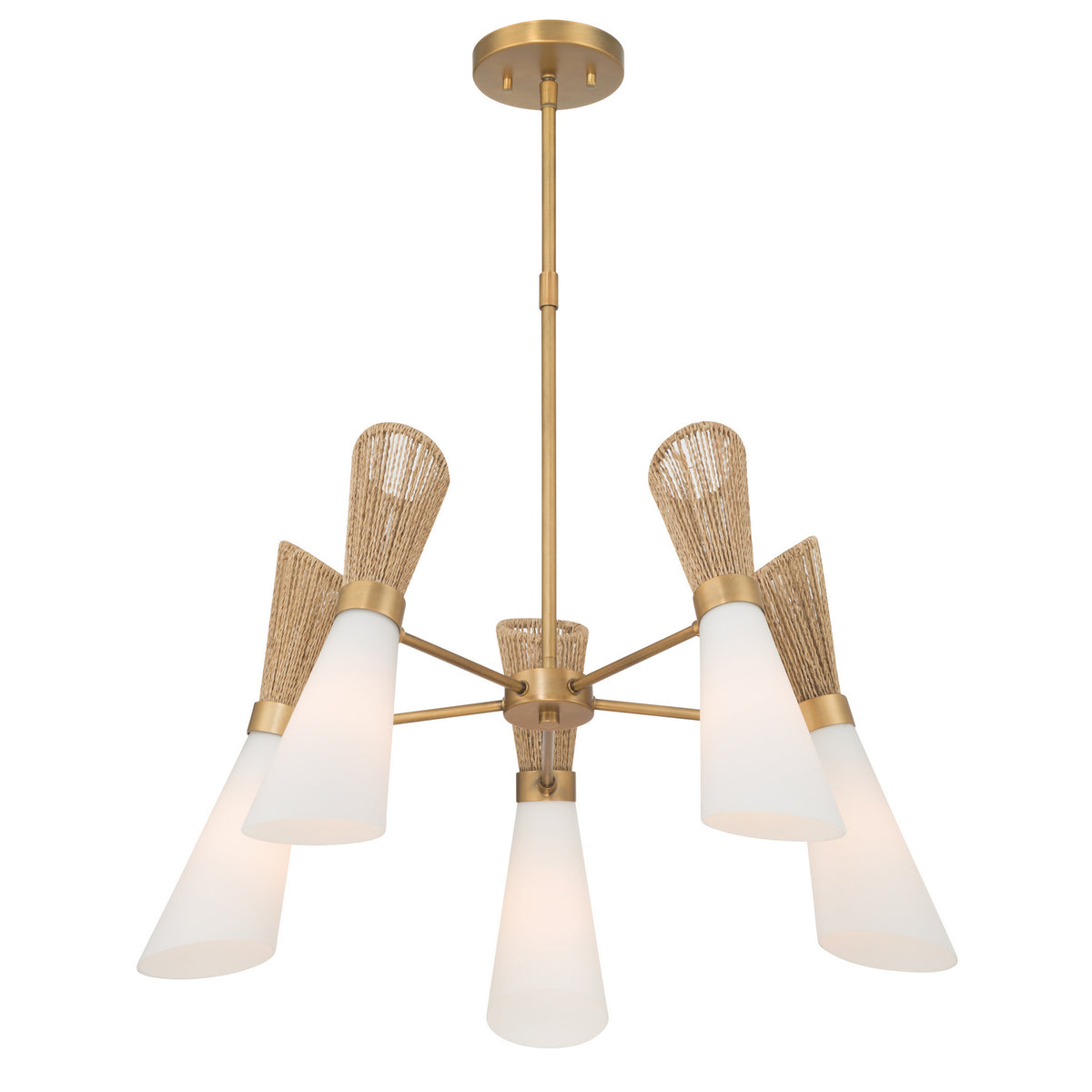 Minka-Lavery - 14265-732 - Five Light Chandelier - Vantrel - Legacy Brass