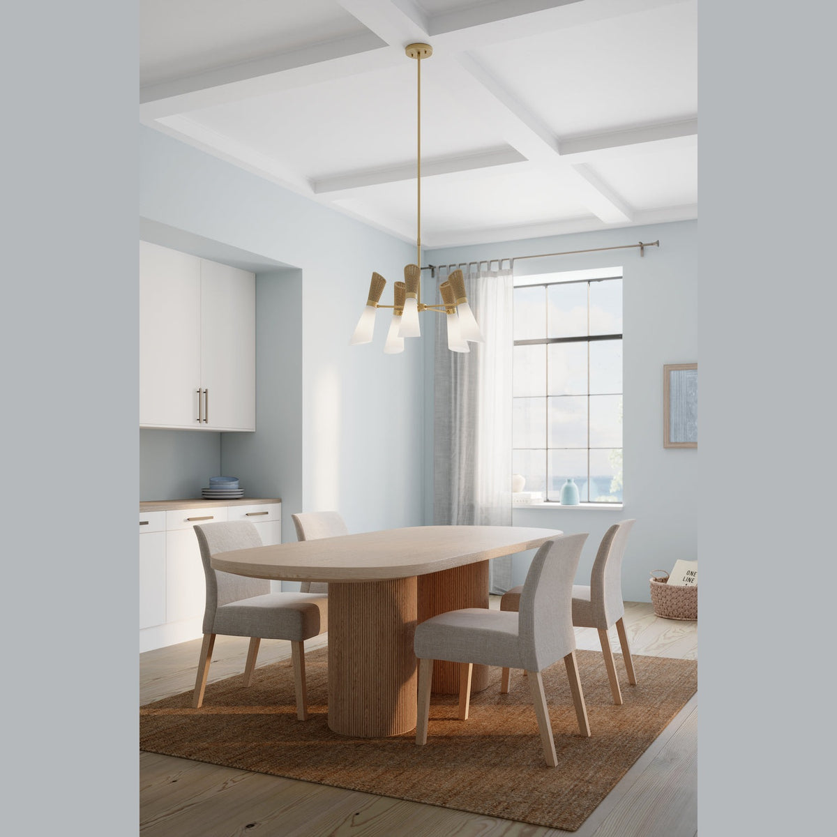 Minka-Lavery - 14265-732 - Five Light Chandelier - Vantrel - Legacy Brass