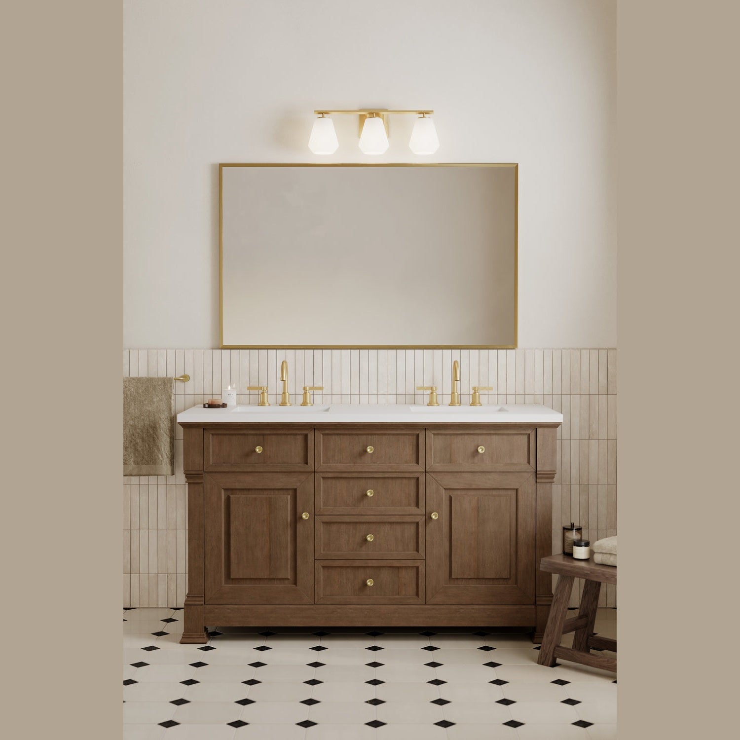 Minka-Lavery - 14373-732 - Three Light Vanity - Siena - Legacy Brass
