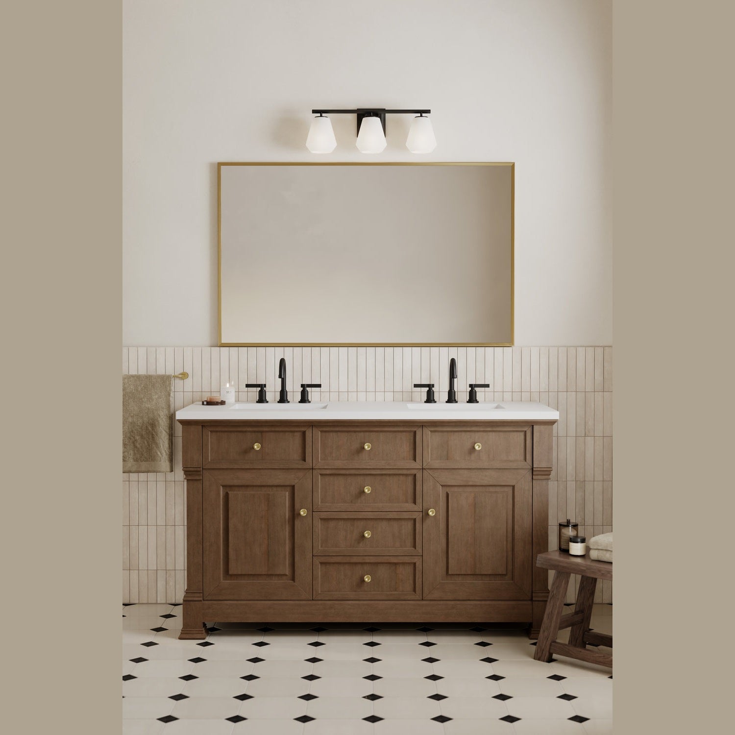 Minka-Lavery - 14373-899 - Three Light Vanity - Siena - Dark Matte Black