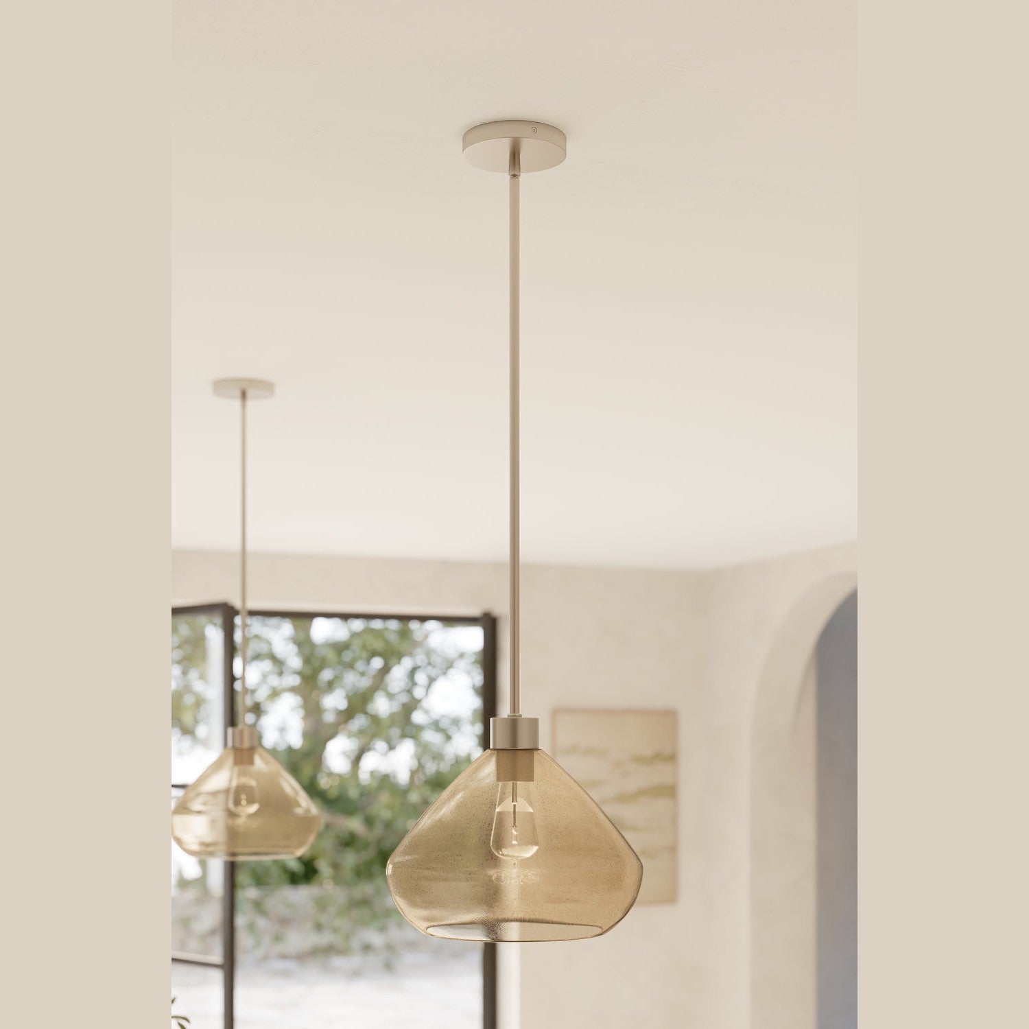 Minka-Lavery - 19415-84 - One Light Pendant - Elaris - Brushed Nickel