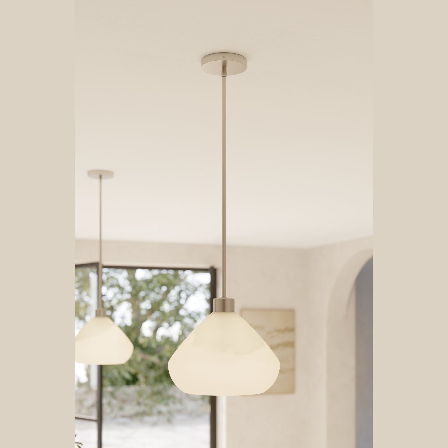 Minka-Lavery - 19416-84 - One Light Pendant - Elaris - Brushed Nickel