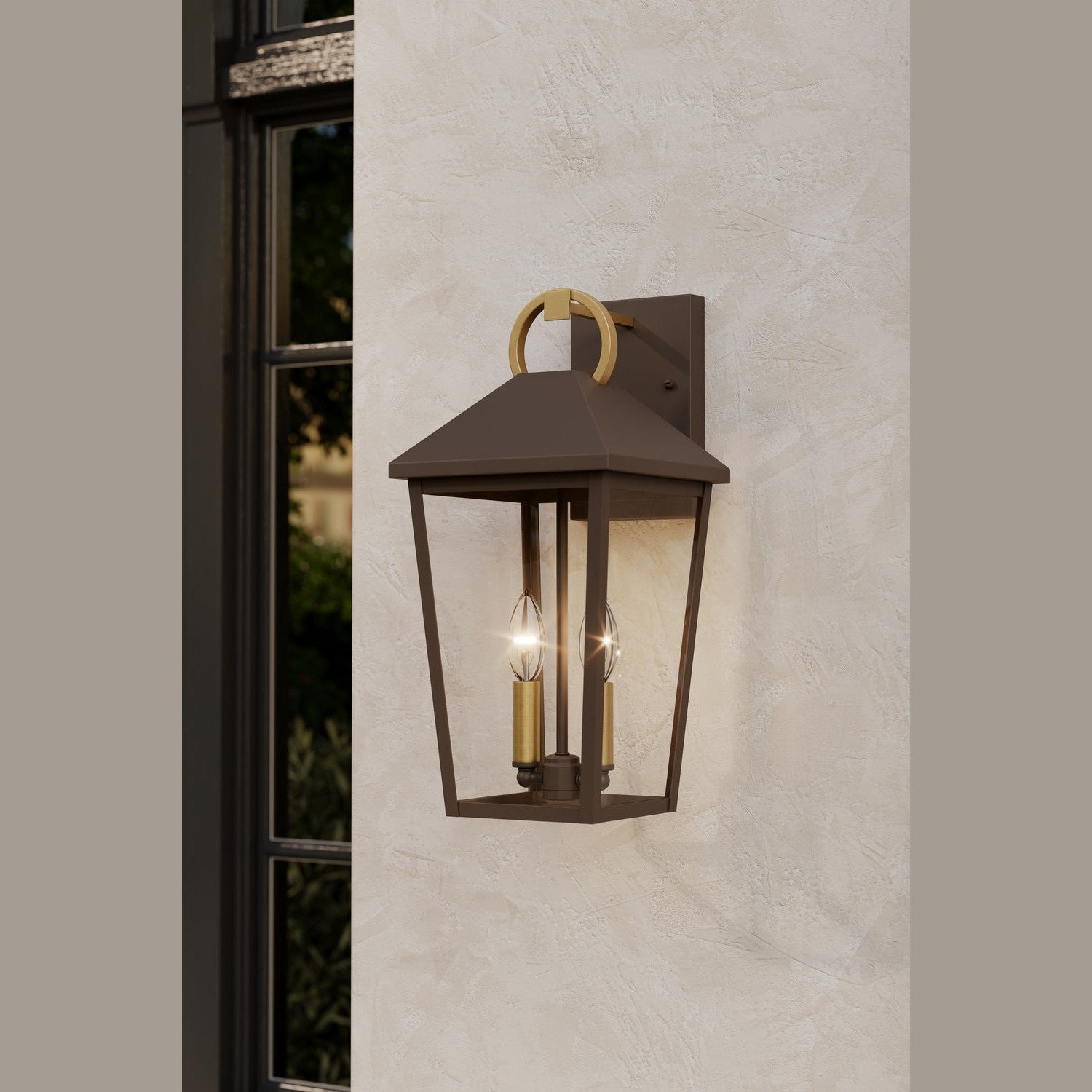 Minka-Lavery - 78102-886 - Two Light Outdoor Wall Lantern - Bayra - Painted Legacy Brass
