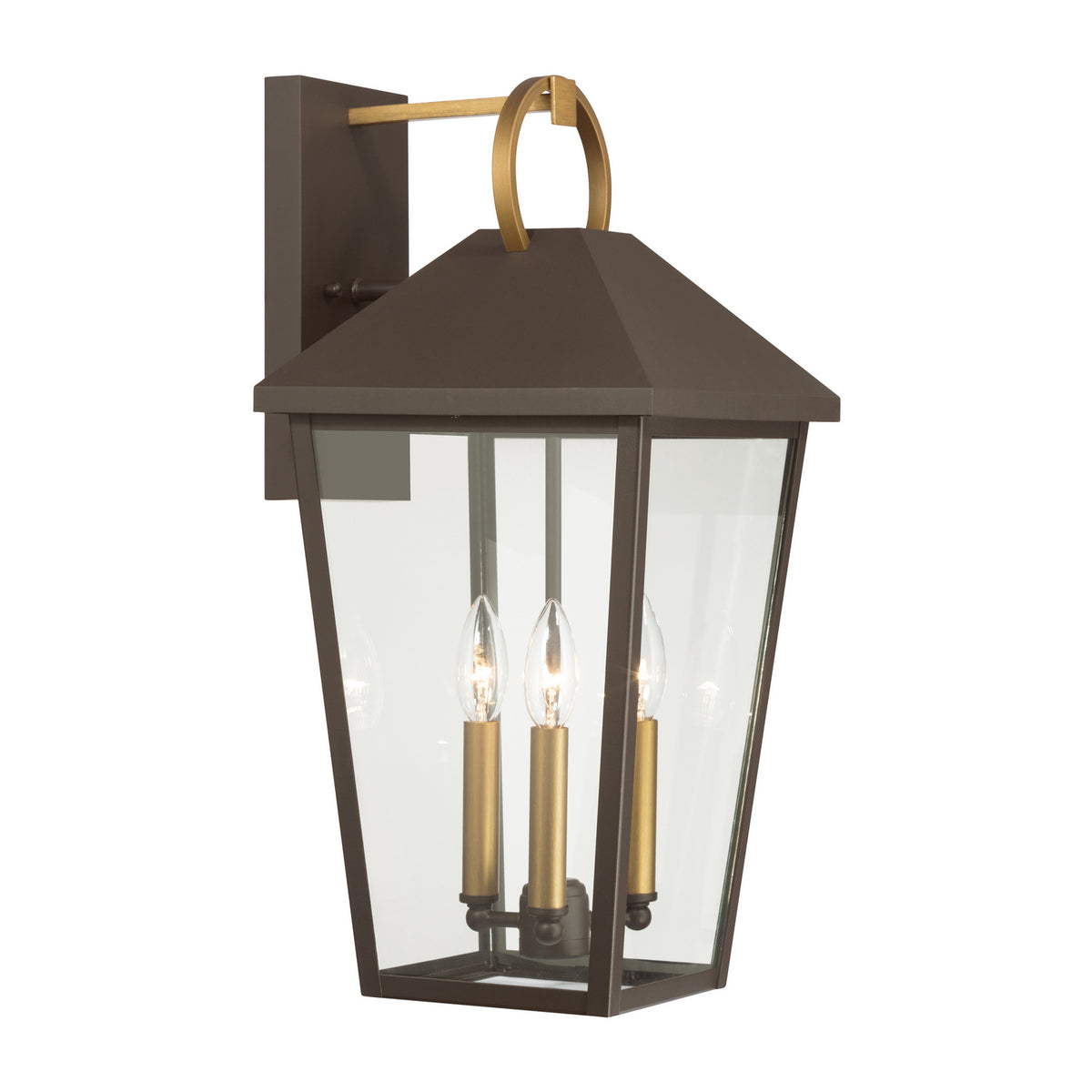 Minka-Lavery - 78103-886 - Three Light Outdoor Wall Lantern - Bayra - Painted Legacy Brass