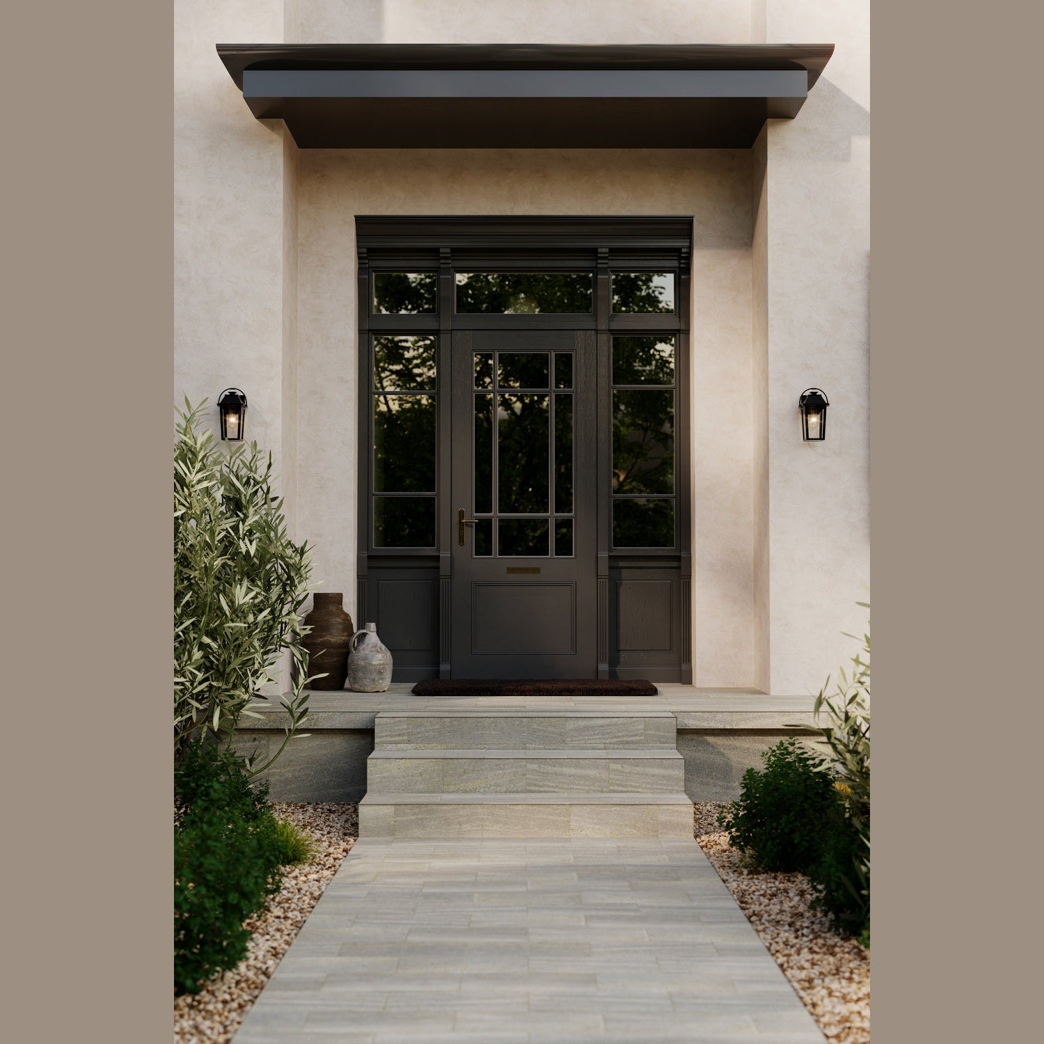 Minka-Lavery - 79102-66 - One Light Outdoor Wall Lantern - Branwyn - Sand Coal Black