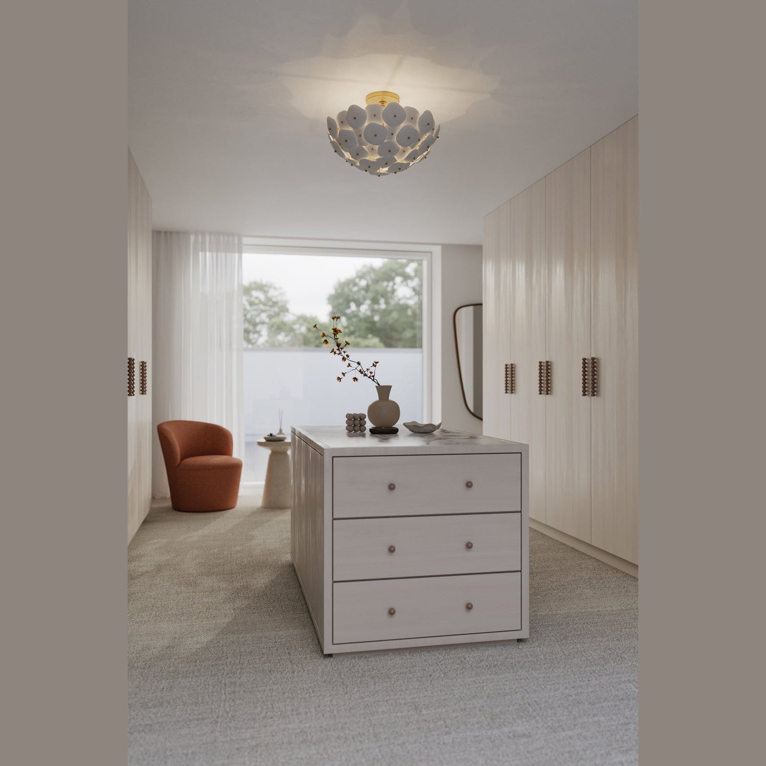 Metropolitan - N1823-732 - Three Light Semi-Flush Mount - Coastlyn - Legacy Brass