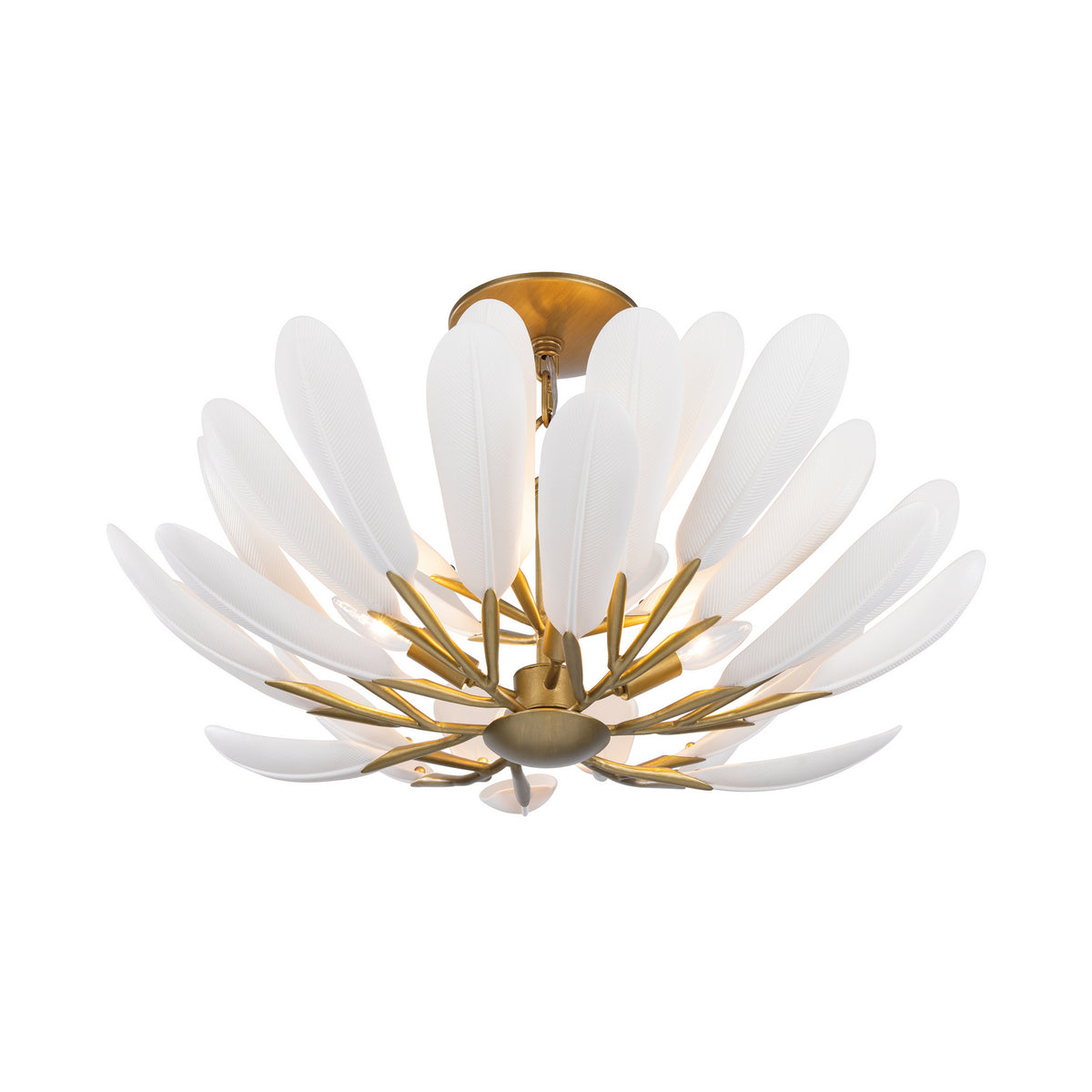 Metropolitan - N3424-870 - Four Light Semi-Flush Mount - Vellinor - Painted Legacy Brass
