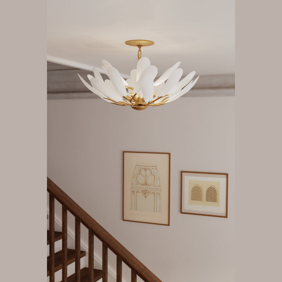 Metropolitan - N3424-870 - Four Light Semi-Flush Mount - Vellinor - Painted Legacy Brass