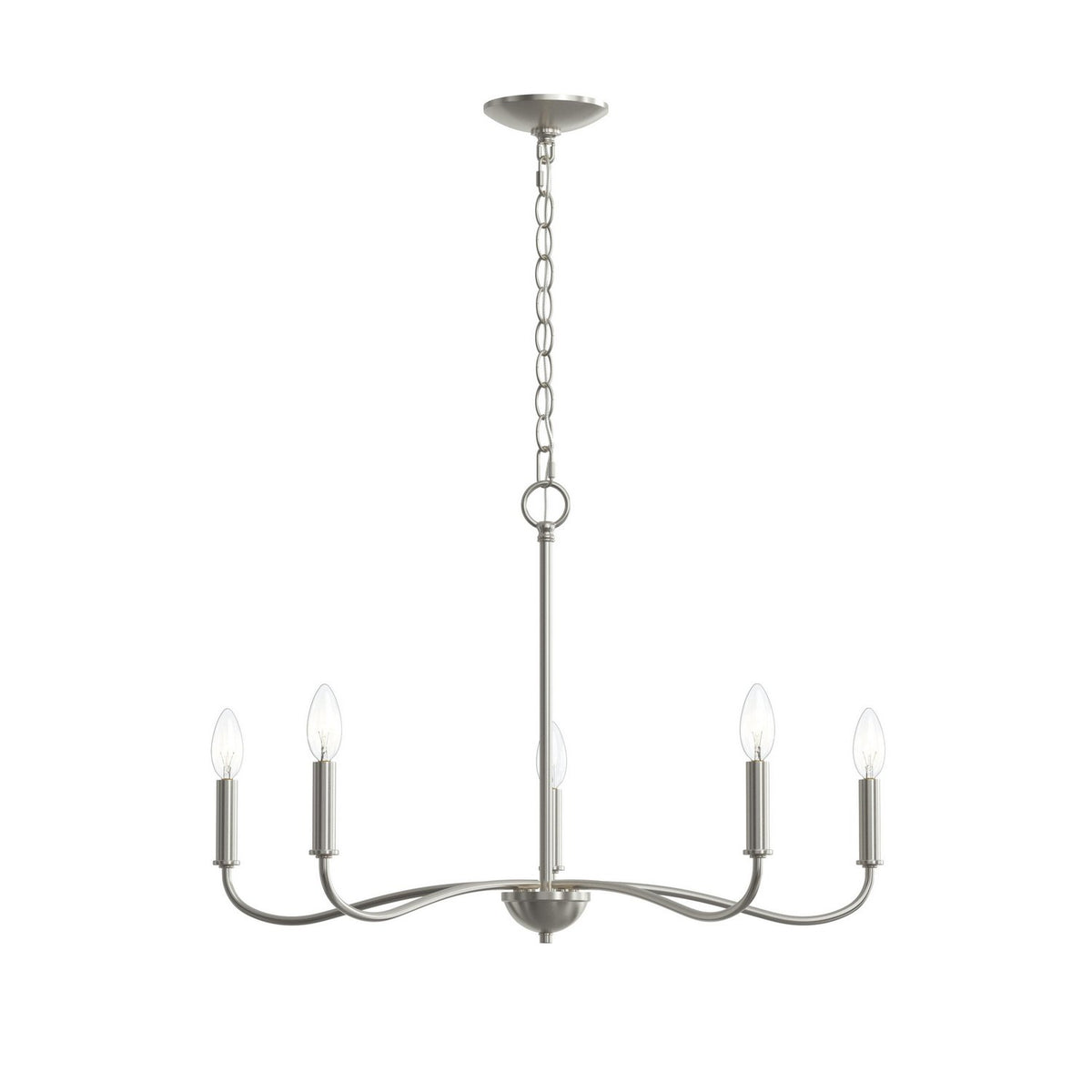Progress Lighting - P400462-009 - Five Light Chandelier - Ilia - Brushed Nickel