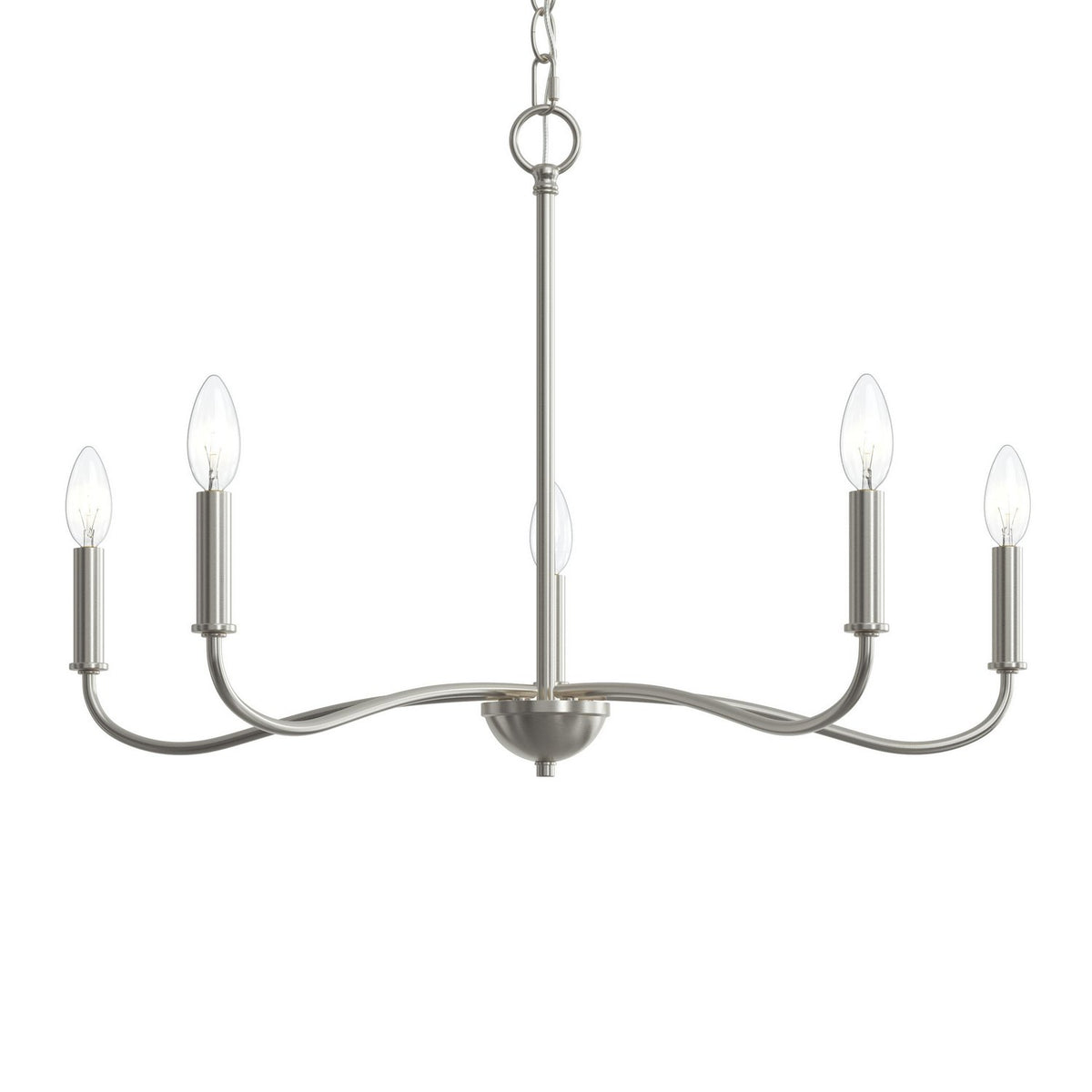 Progress Lighting - P400462-009 - Five Light Chandelier - Ilia - Brushed Nickel