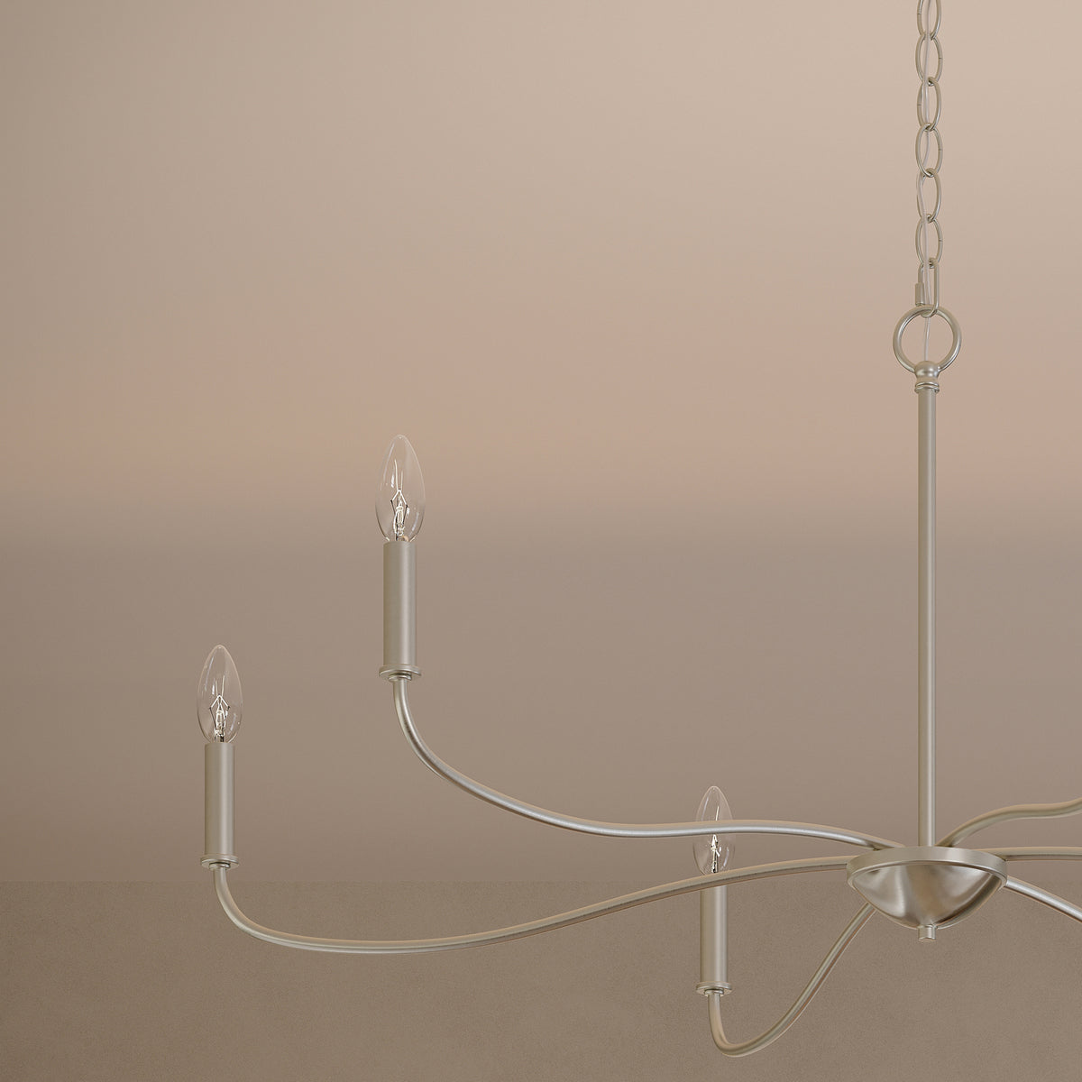 Progress Lighting - P400464-009 - Six Light Chandelier - Ilia - Brushed Nickel