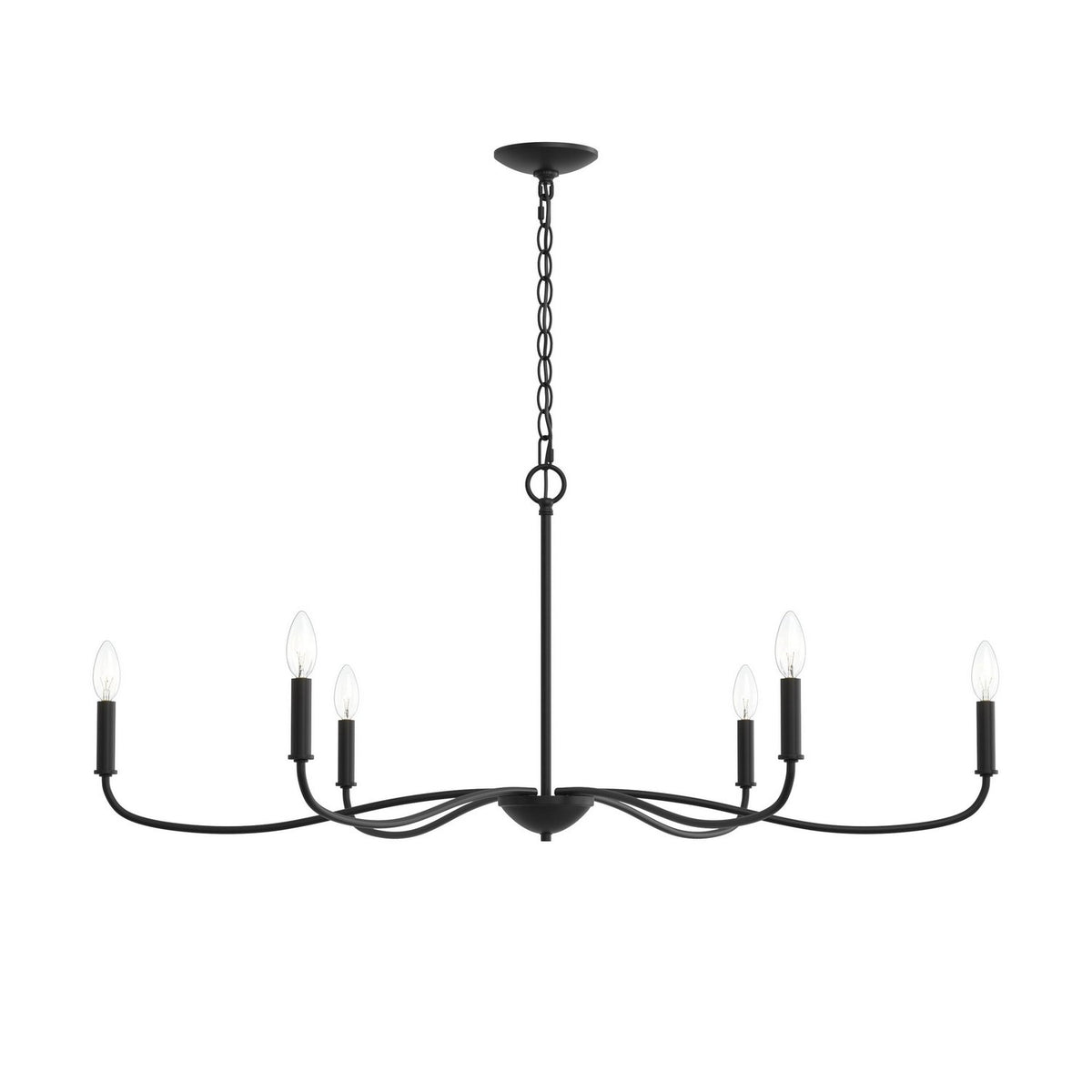 Progress Lighting - P400464-31M - Six Light Chandelier - Ilia - Matte Black