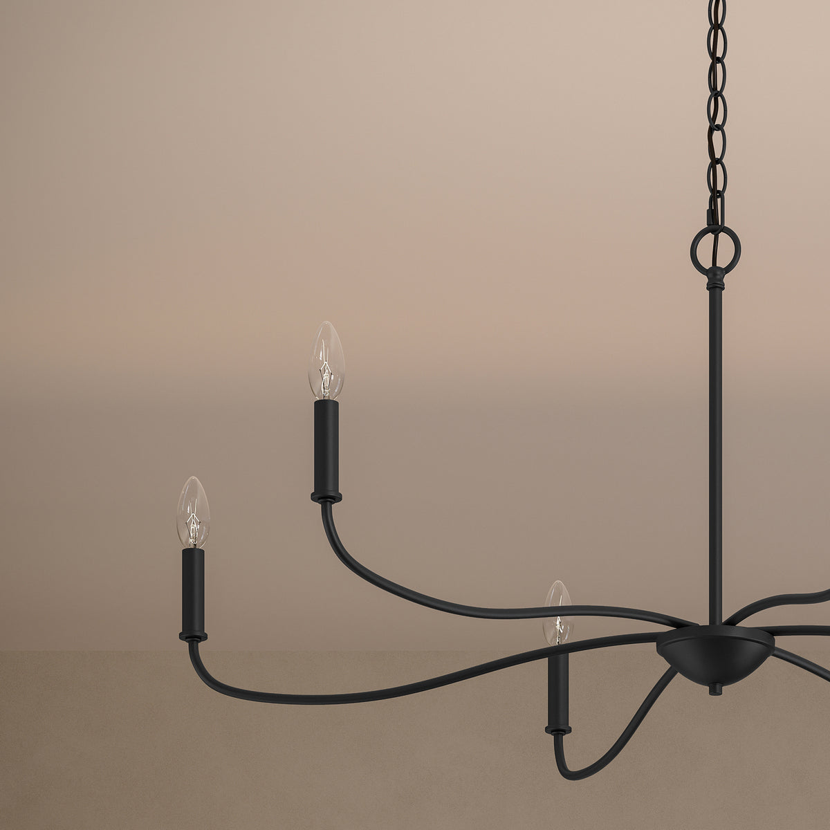 Progress Lighting - P400464-31M - Six Light Chandelier - Ilia - Matte Black