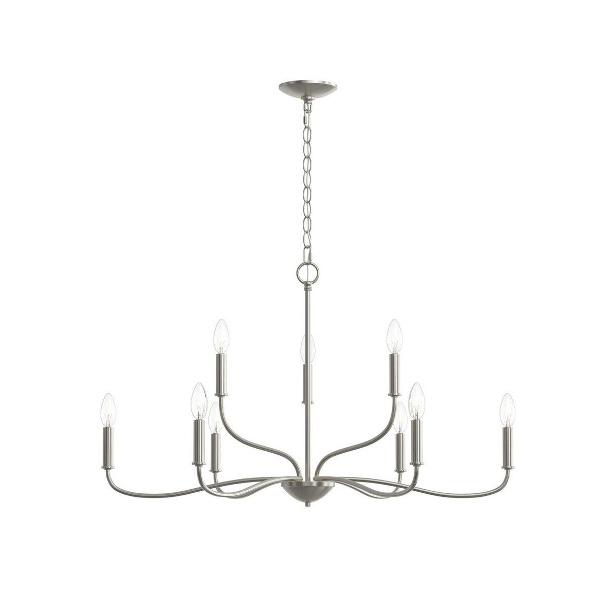 Progress Lighting - P400465-009 - Nine Light Chandelier - Ilia - Brushed Nickel