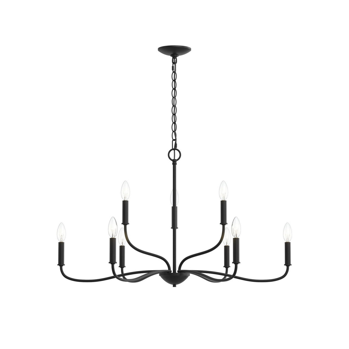 Progress Lighting - P400465-31M - Nine Light Chandelier - Ilia - Matte Black