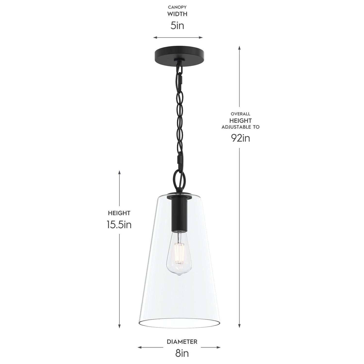 Progress Lighting - P500511-31M - One Light Pendant - Jheni - Matte Black
