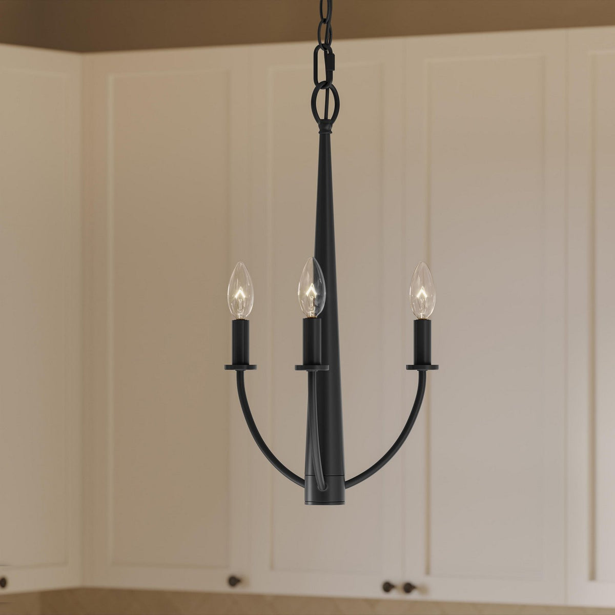 Progress Lighting - P400457-31M - Three Light Chandelier - Jheni - Matte Black