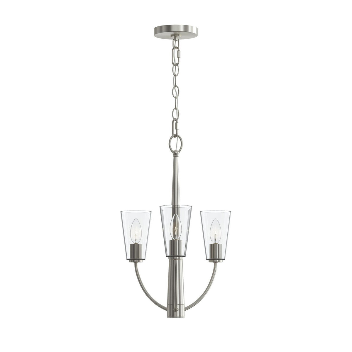Progress Lighting - P400452-009 - Three Light Chandelier - Jheni - Brushed Nickel