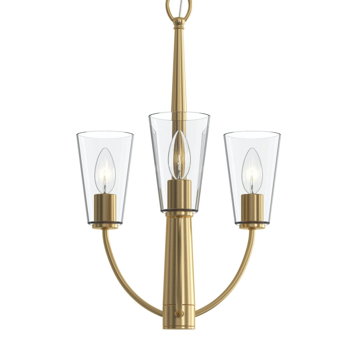 Progress Lighting - P400452-191 - Three Light Chandelier - Jheni - Brushed Gold