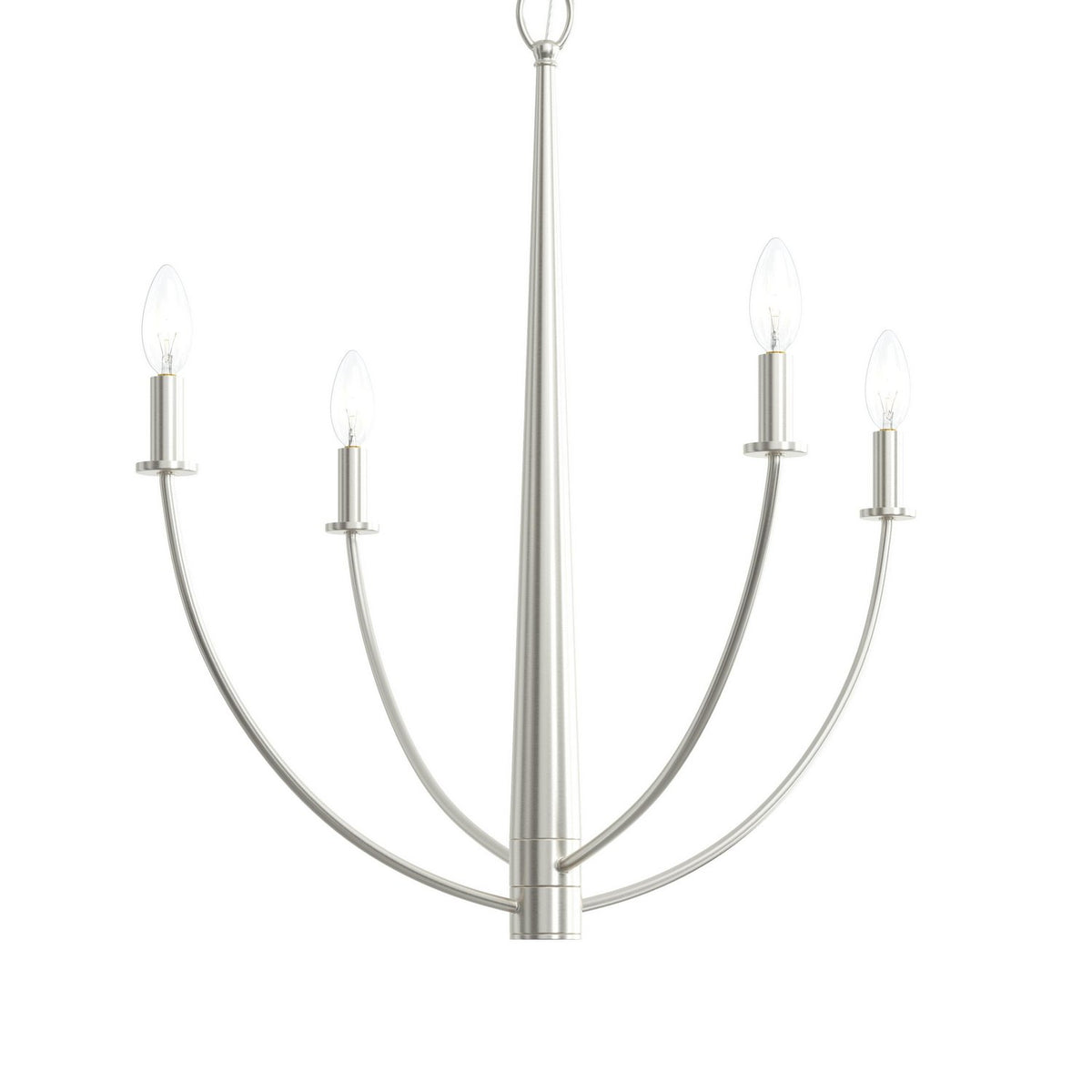 Progress Lighting - P400458-009 - Four Light Chandelier - Jheni - Brushed Nickel