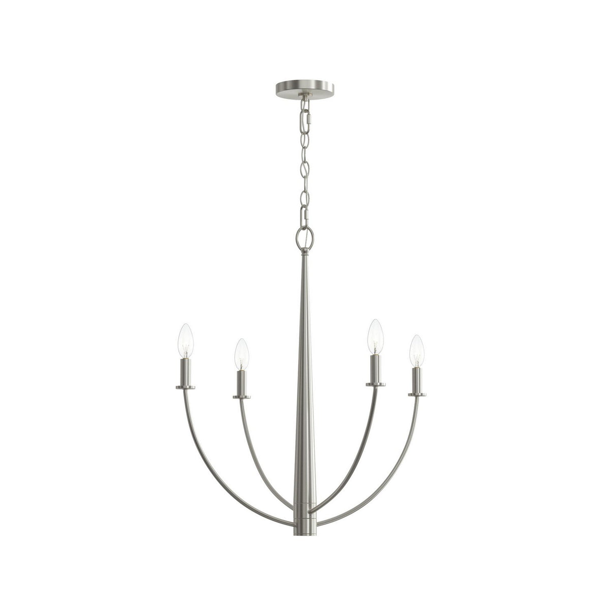 Progress Lighting - P400458-009 - Four Light Chandelier - Jheni - Brushed Nickel