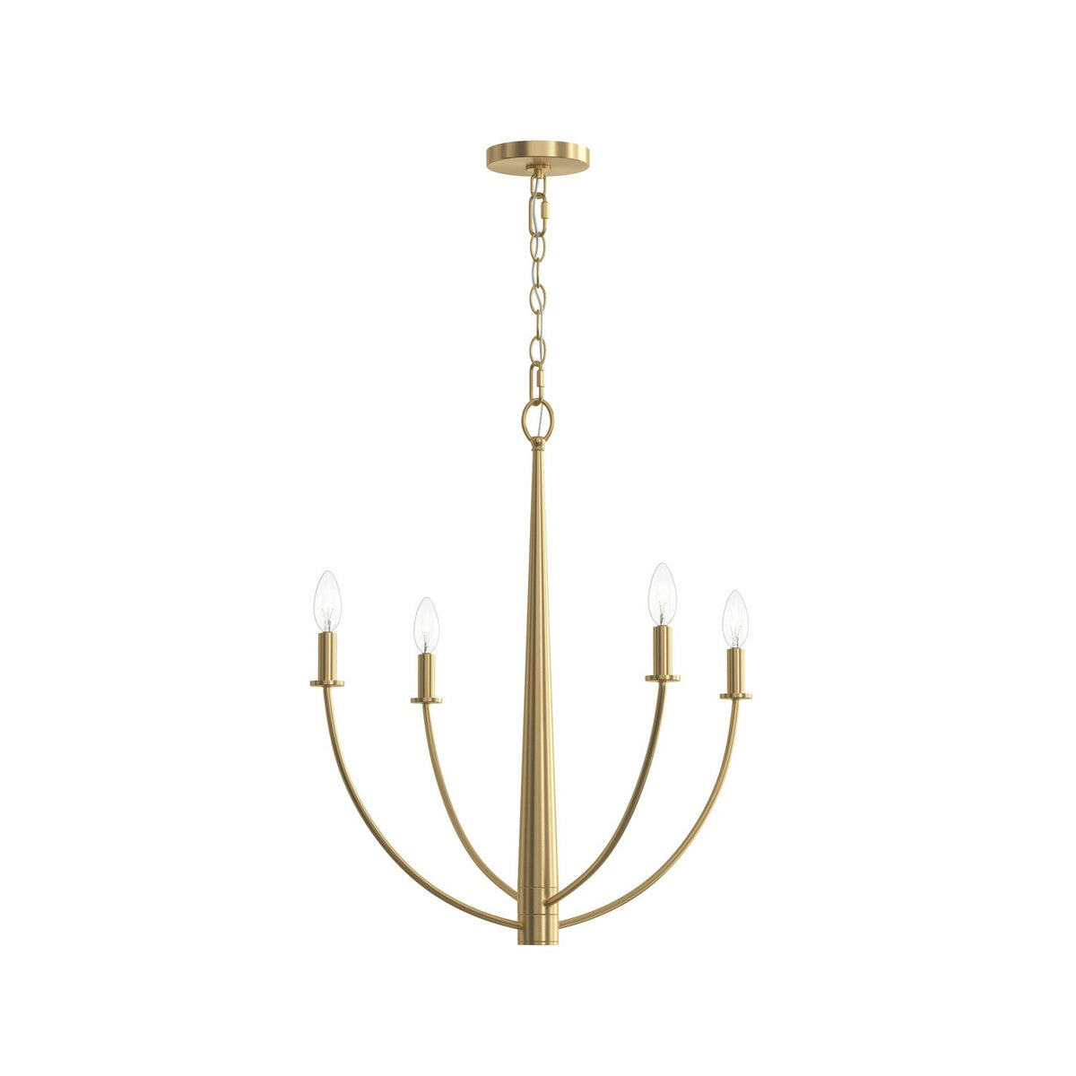 Progress Lighting - P400458-191 - Four Light Chandelier - Jheni - Brushed Gold