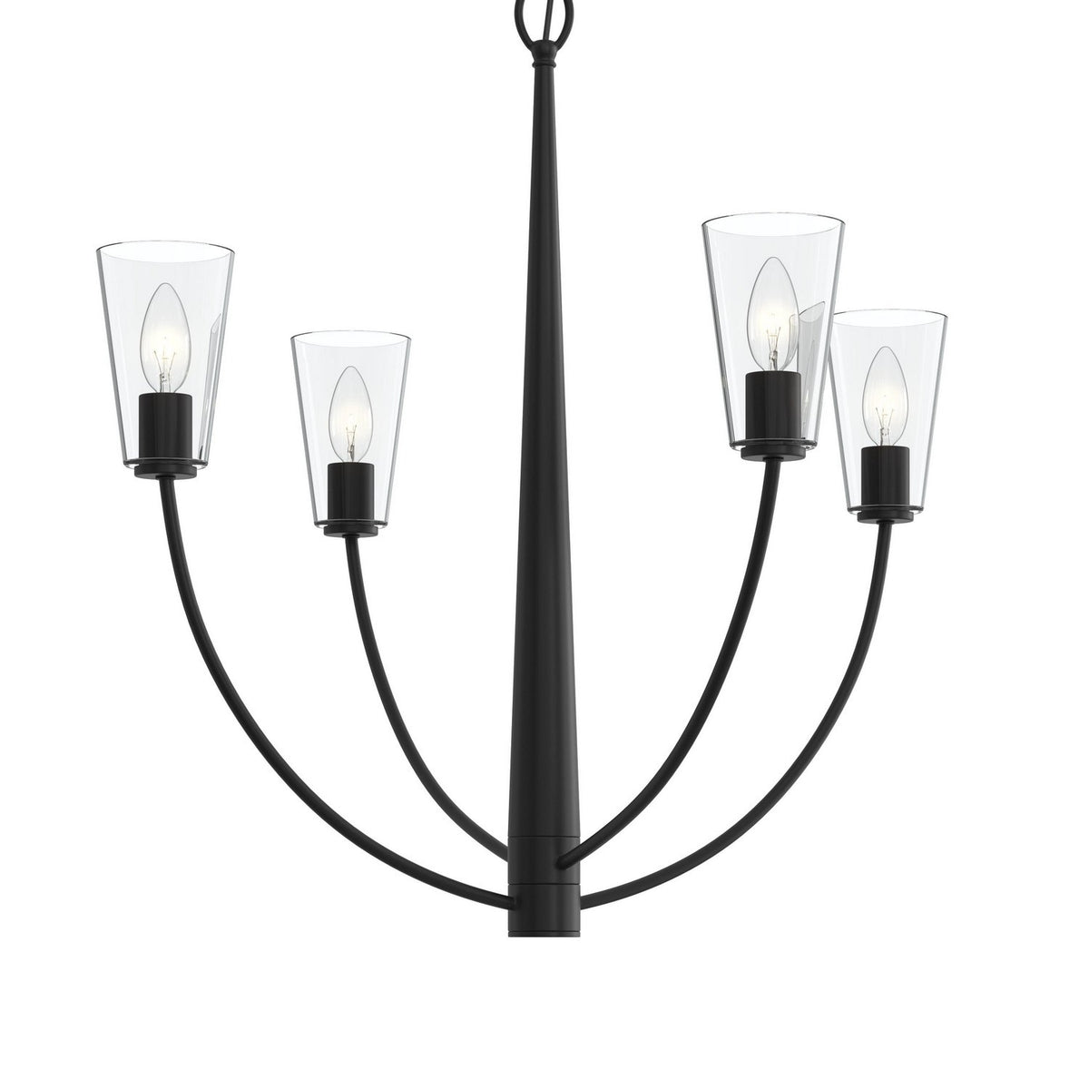 Progress Lighting - P400453-31M - Four Light Chandelier - Jheni - Matte Black