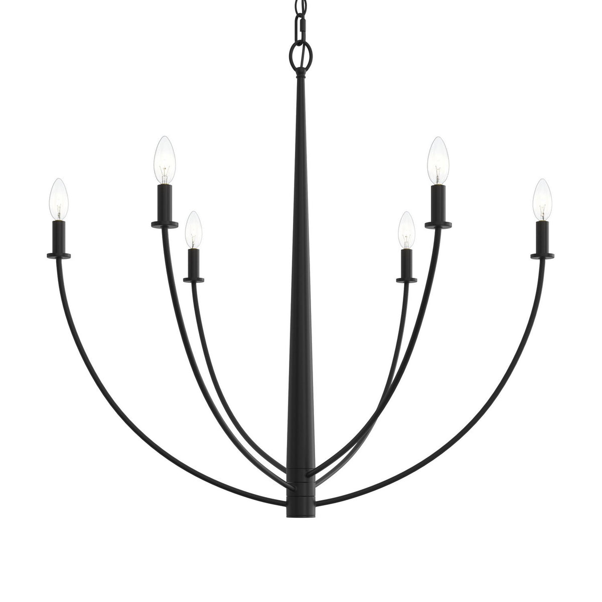 Progress Lighting - P400460-31M - Six Light Chandelier - Jheni - Matte Black