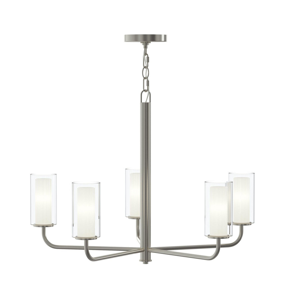Progress Lighting - P400475-009 - Five Light Chandelier - Mack - Brushed Nickel