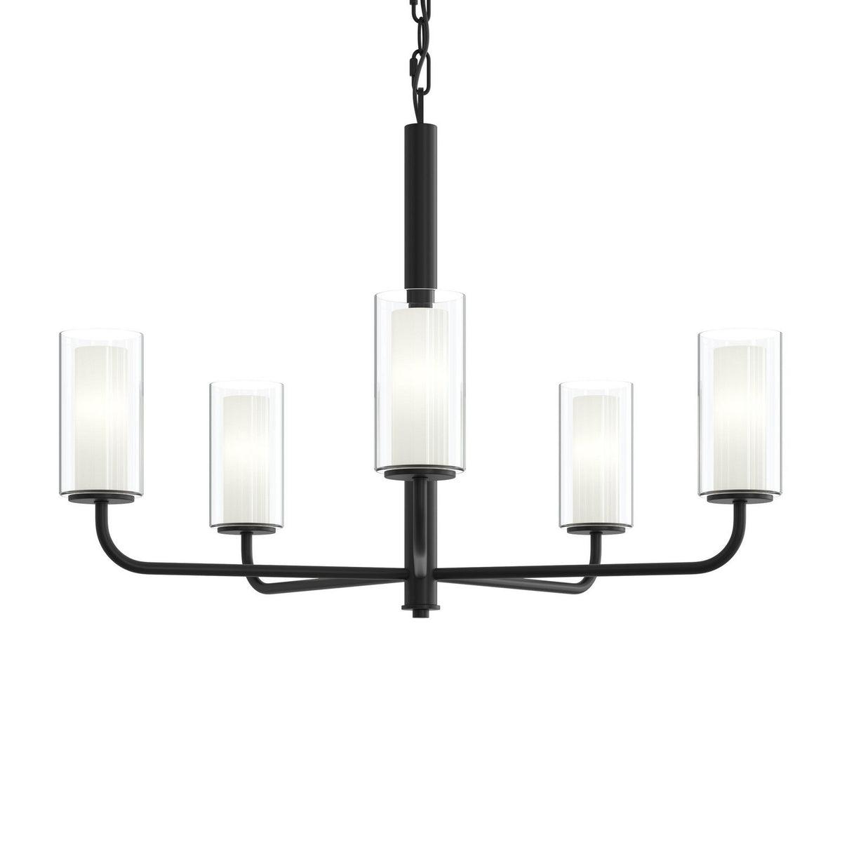 Progress Lighting - P400475-31M - Five Light Chandelier - Mack - Matte Black