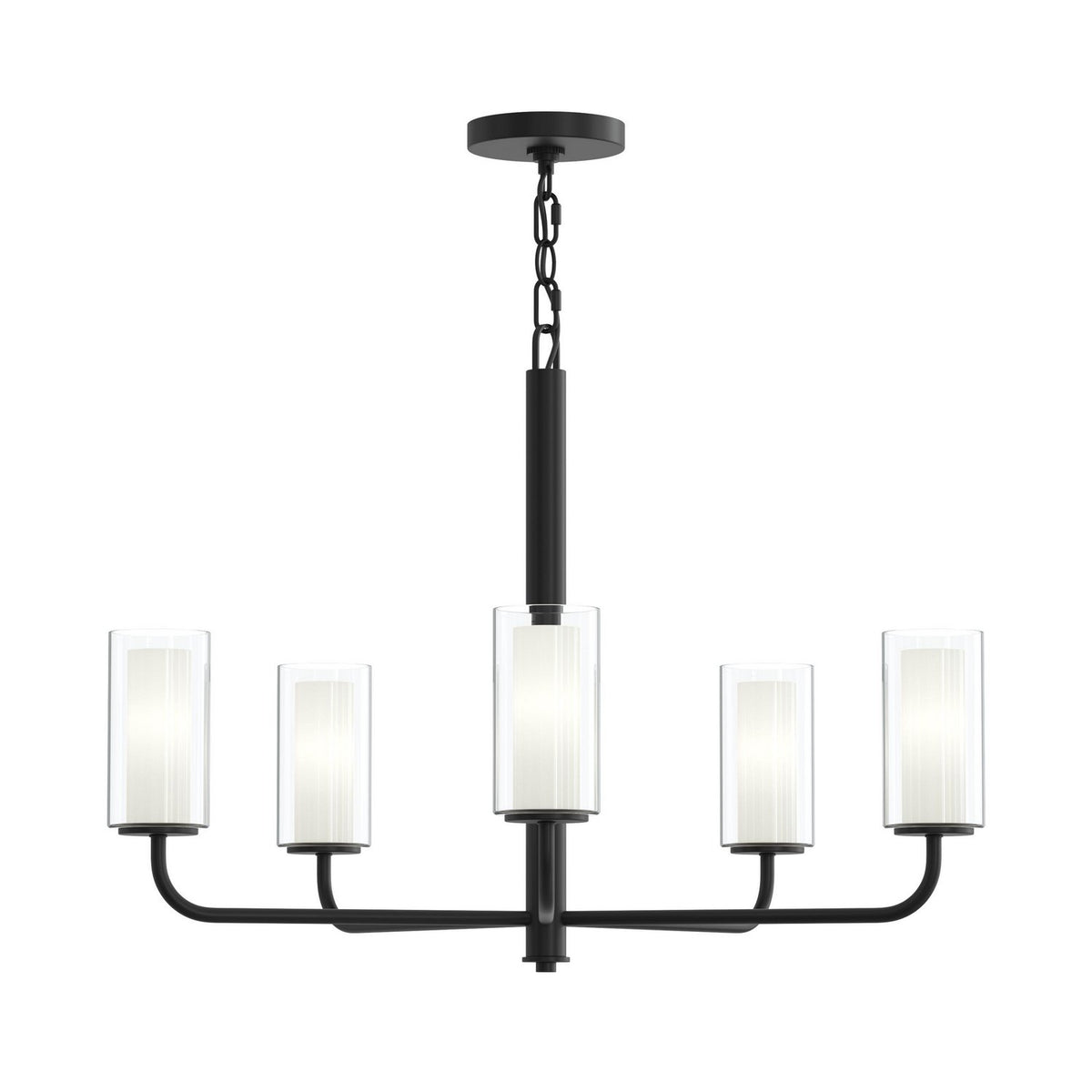 Progress Lighting - P400475-31M - Five Light Chandelier - Mack - Matte Black