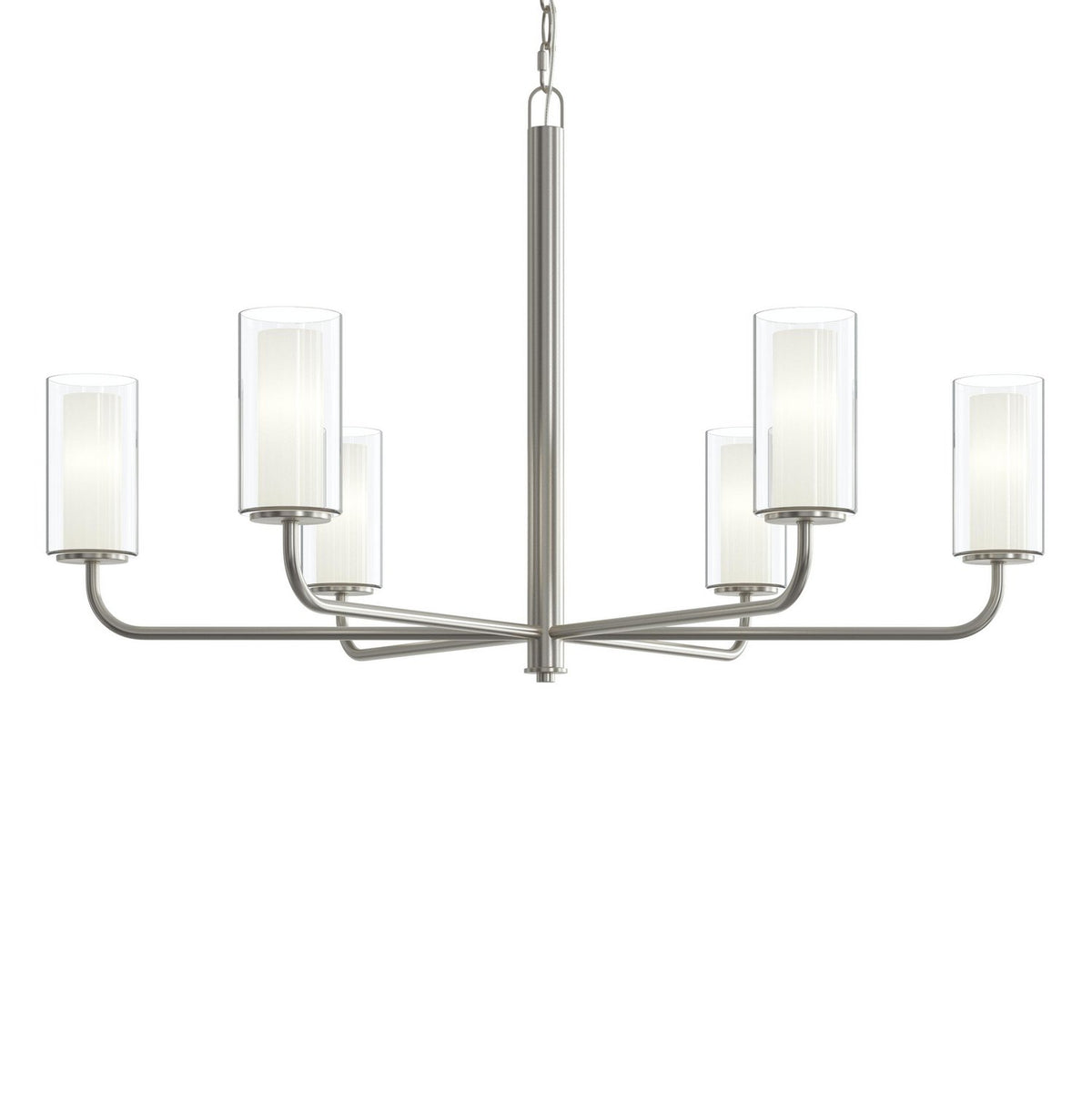 Progress Lighting - P400477-009 - Six Light Chandelier - Mack - Brushed Nickel