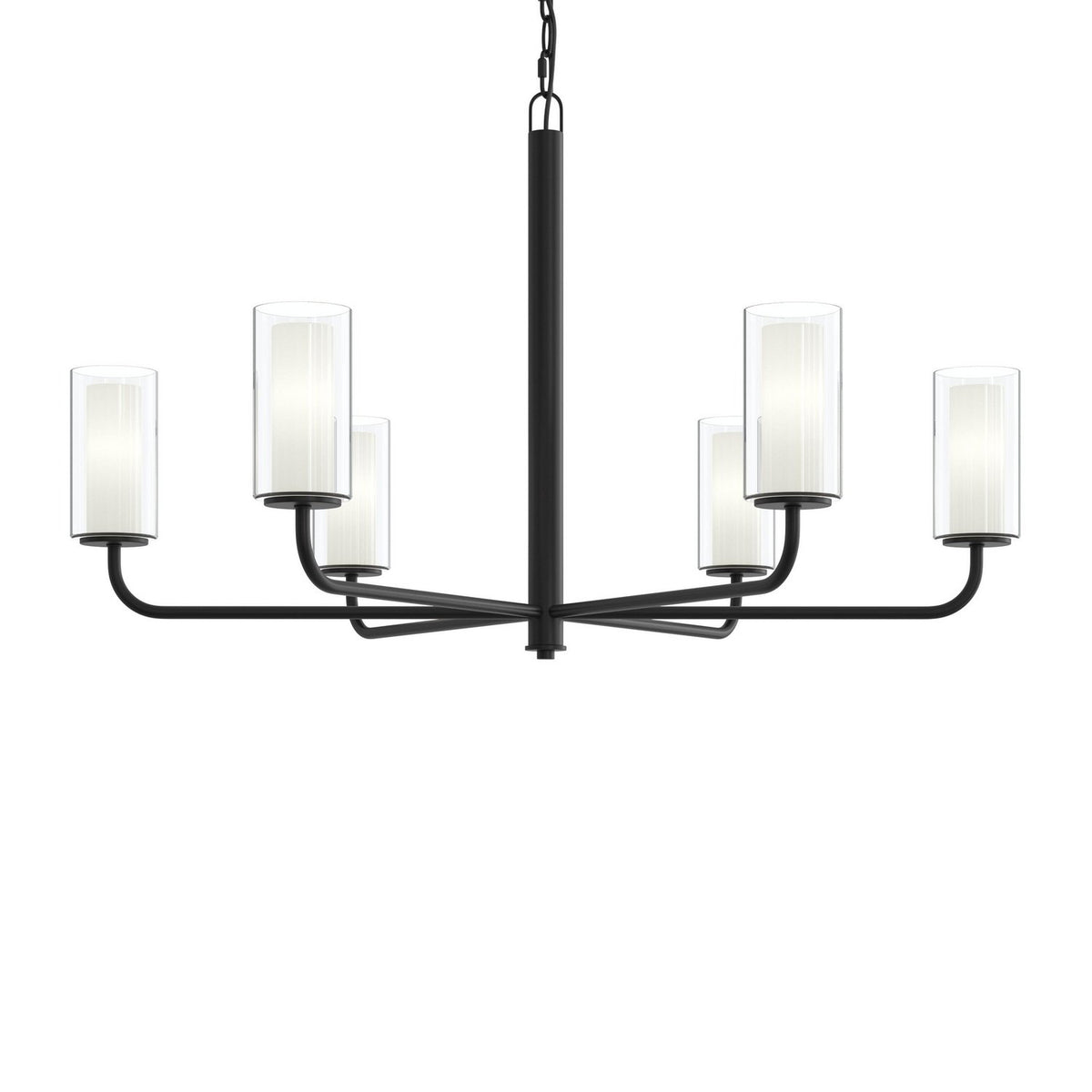 Progress Lighting - P400477-31M - Six Light Chandelier - Mack - Matte Black