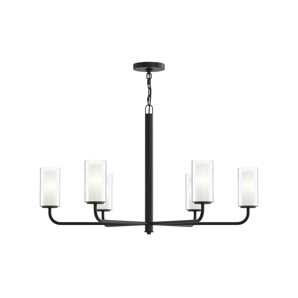 Progress Lighting - P400477-31M - Six Light Chandelier - Mack - Matte Black