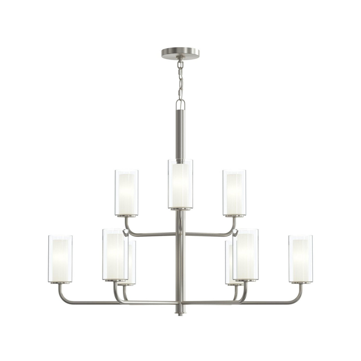 Progress Lighting - P400478-009 - Nine Light Chandelier - Mack - Brushed Nickel