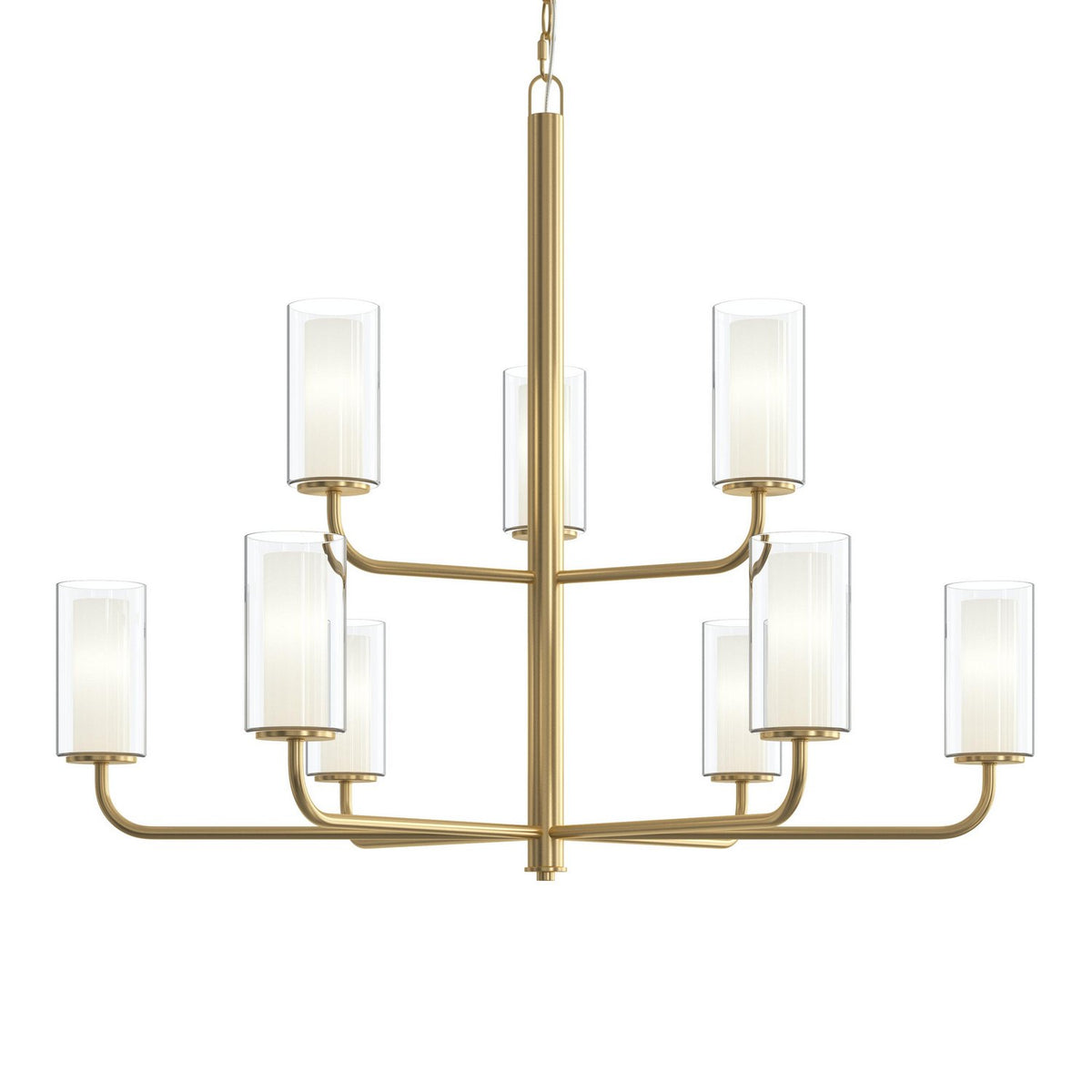 Progress Lighting - P400478-191 - Nine Light Chandelier - Mack - Brushed Gold