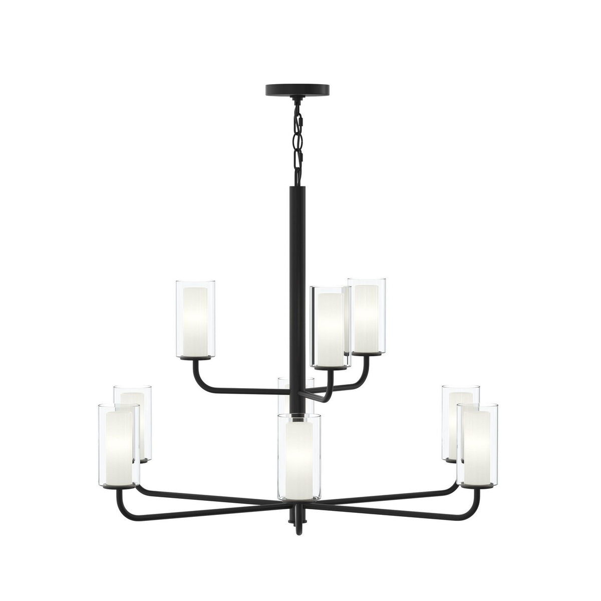 Progress Lighting - P400478-31M - Nine Light Chandelier - Mack - Matte Black