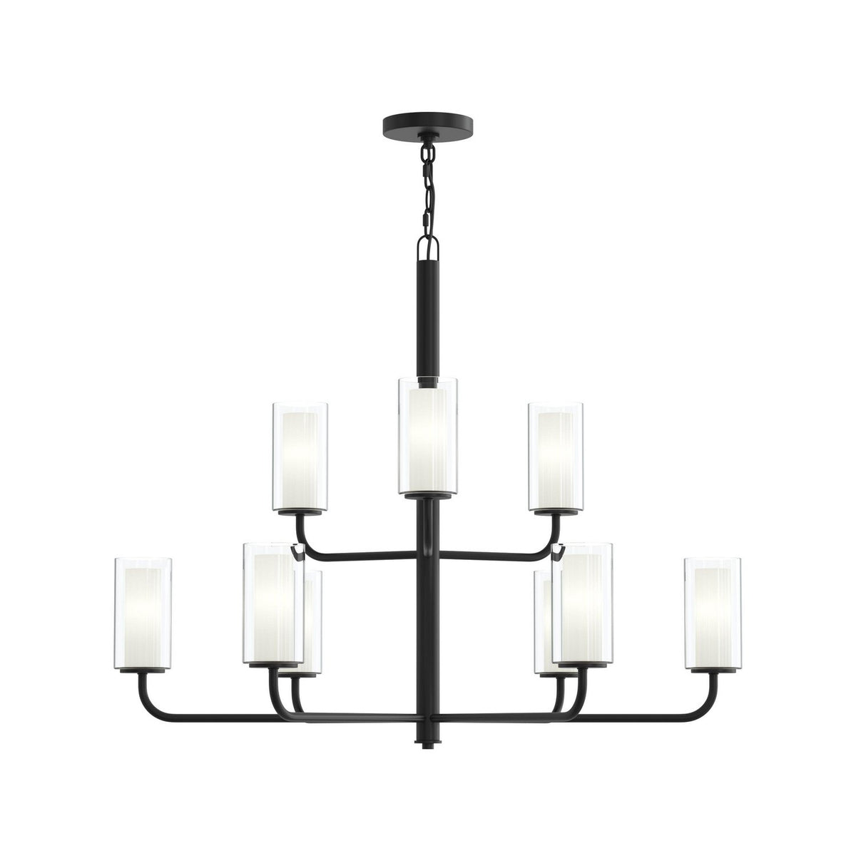 Progress Lighting - P400478-31M - Nine Light Chandelier - Mack - Matte Black